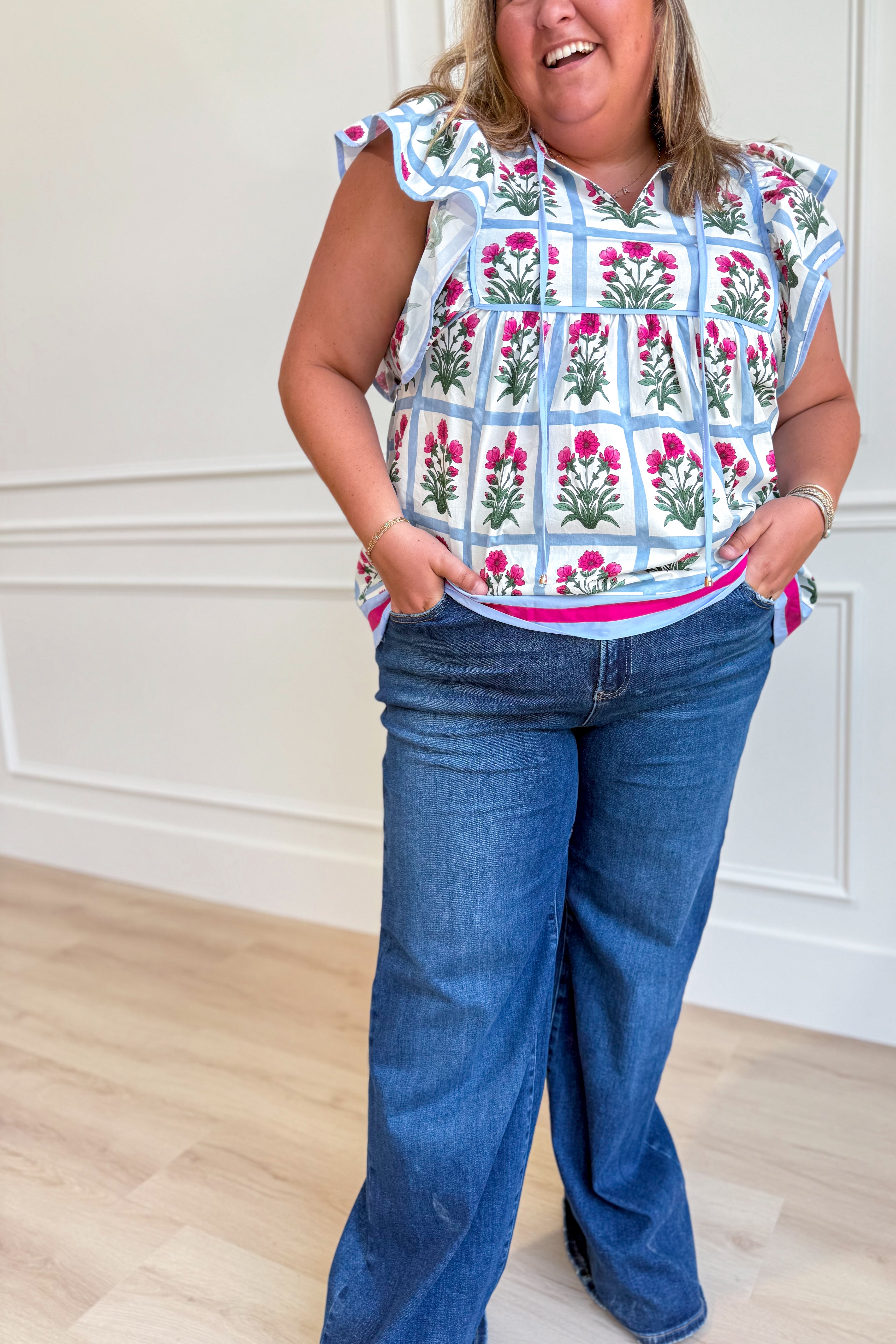 Risen Cory High Rise Front Yoke Detail Jean - Be You Boutique