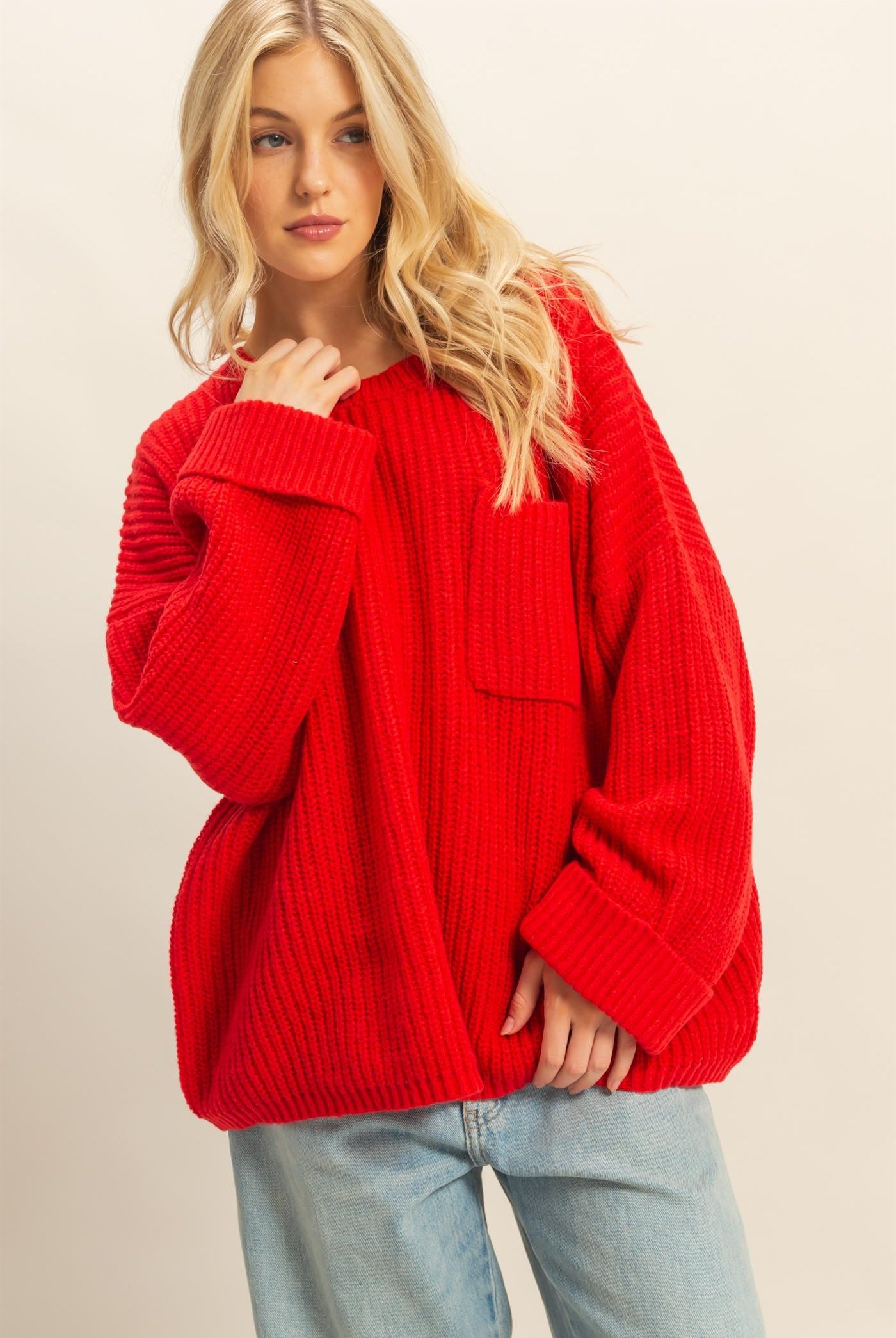 London Oversized Knitted Sweater Top - Be You Boutique