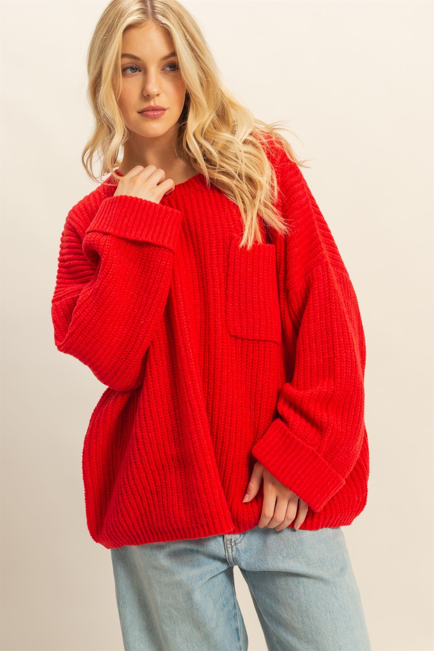 London Oversized Knitted Sweater Top - Be You Boutique