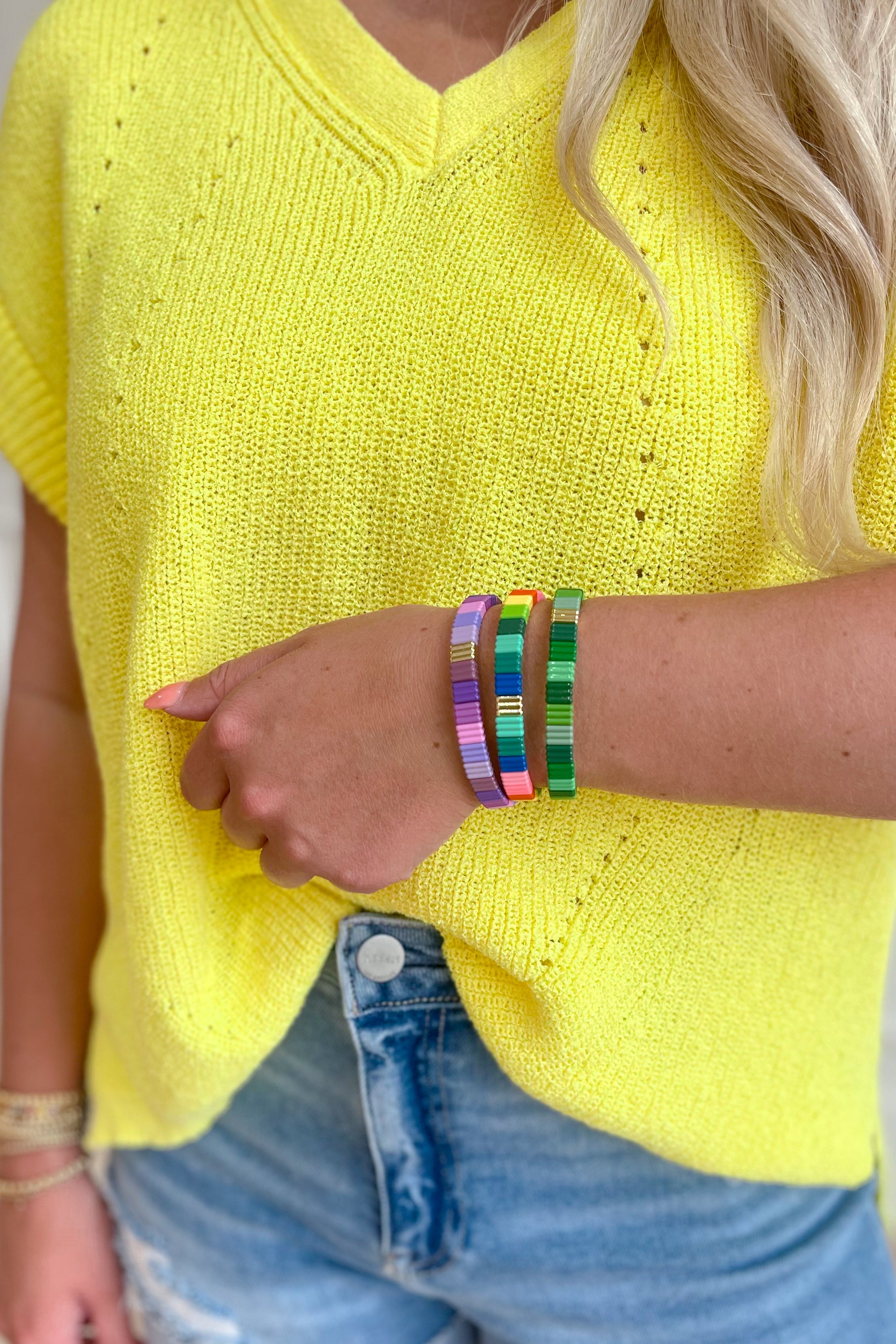 Zenzii Ribbed Nadine Stretch Bracelet - Be You Boutique