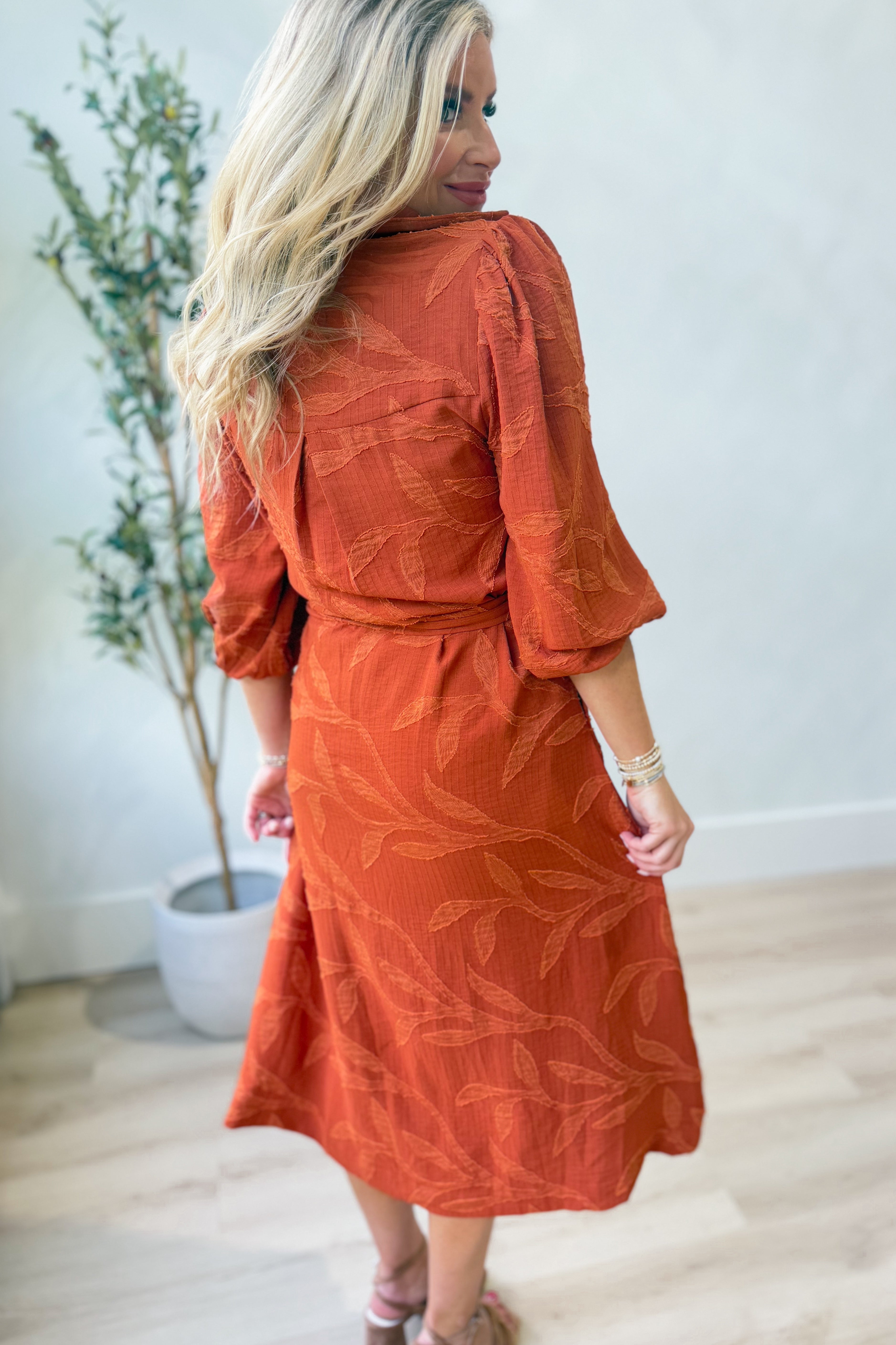 Debby Textured Tiered Midi Dress - Be You Boutique