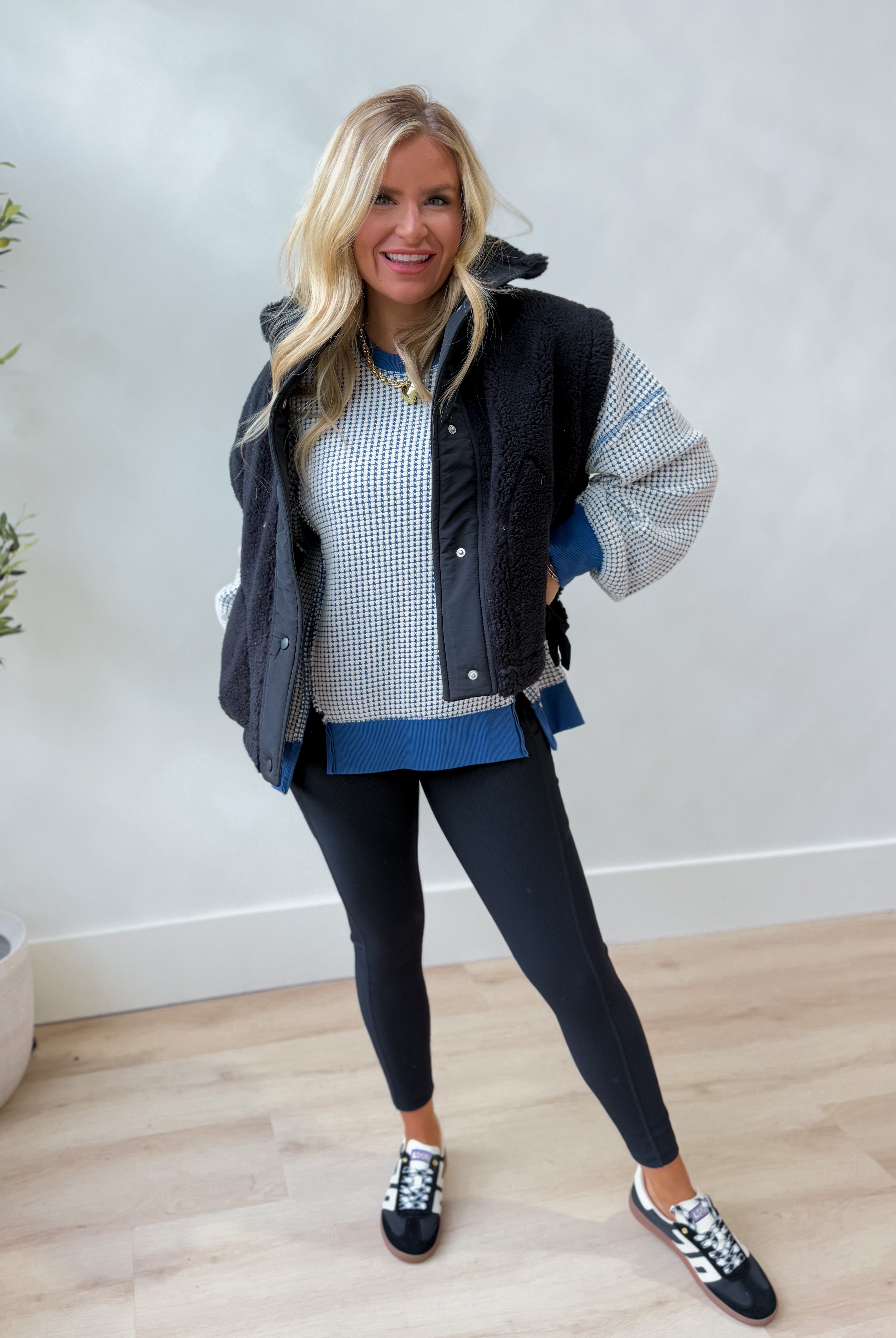 Kathy Sherpa Textured Vest - Be You Boutique