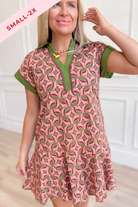 Lindy Abstract Print Collared Dress - Be You Boutique