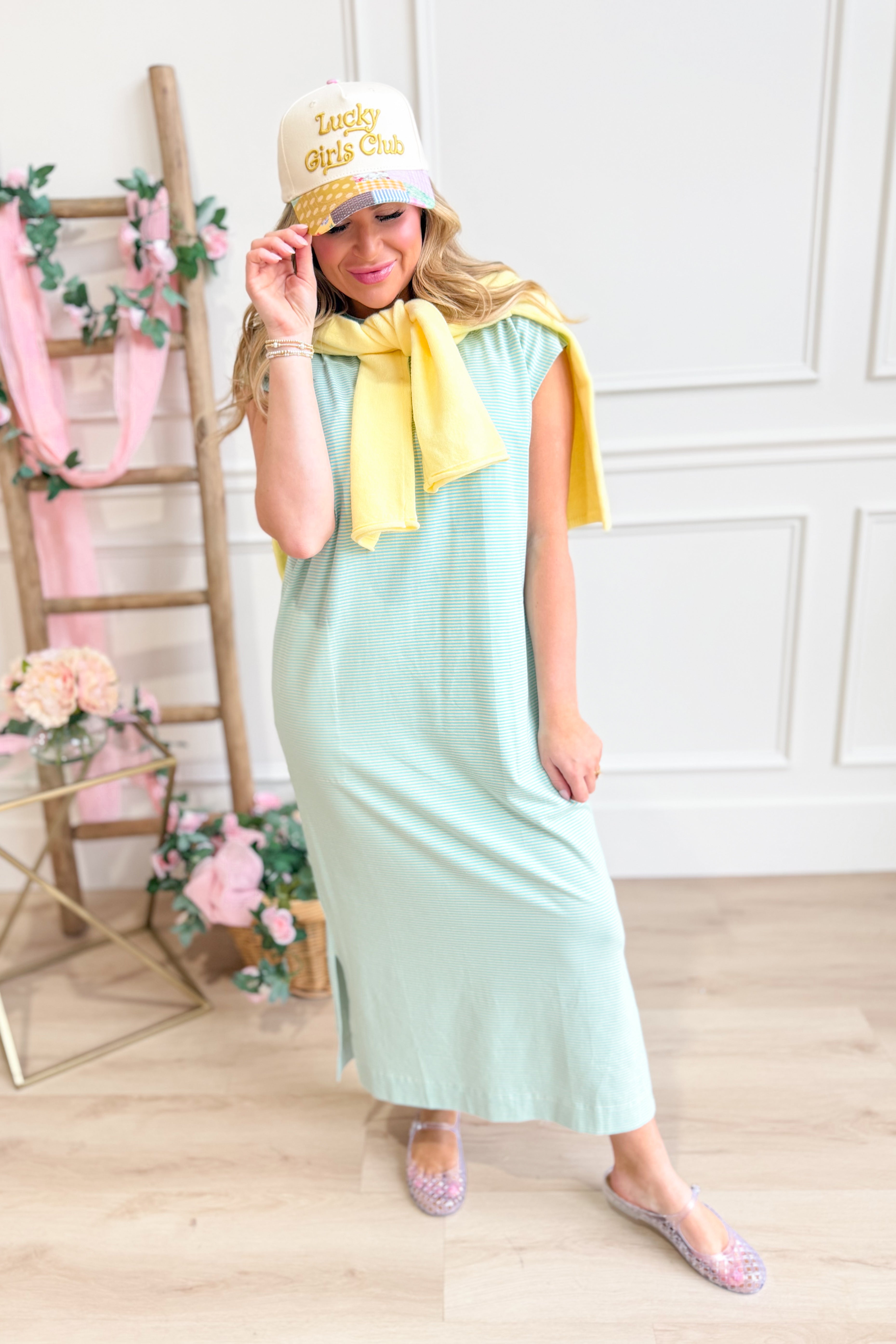 Cora Striped Knit Midi Dress - Be You Boutique