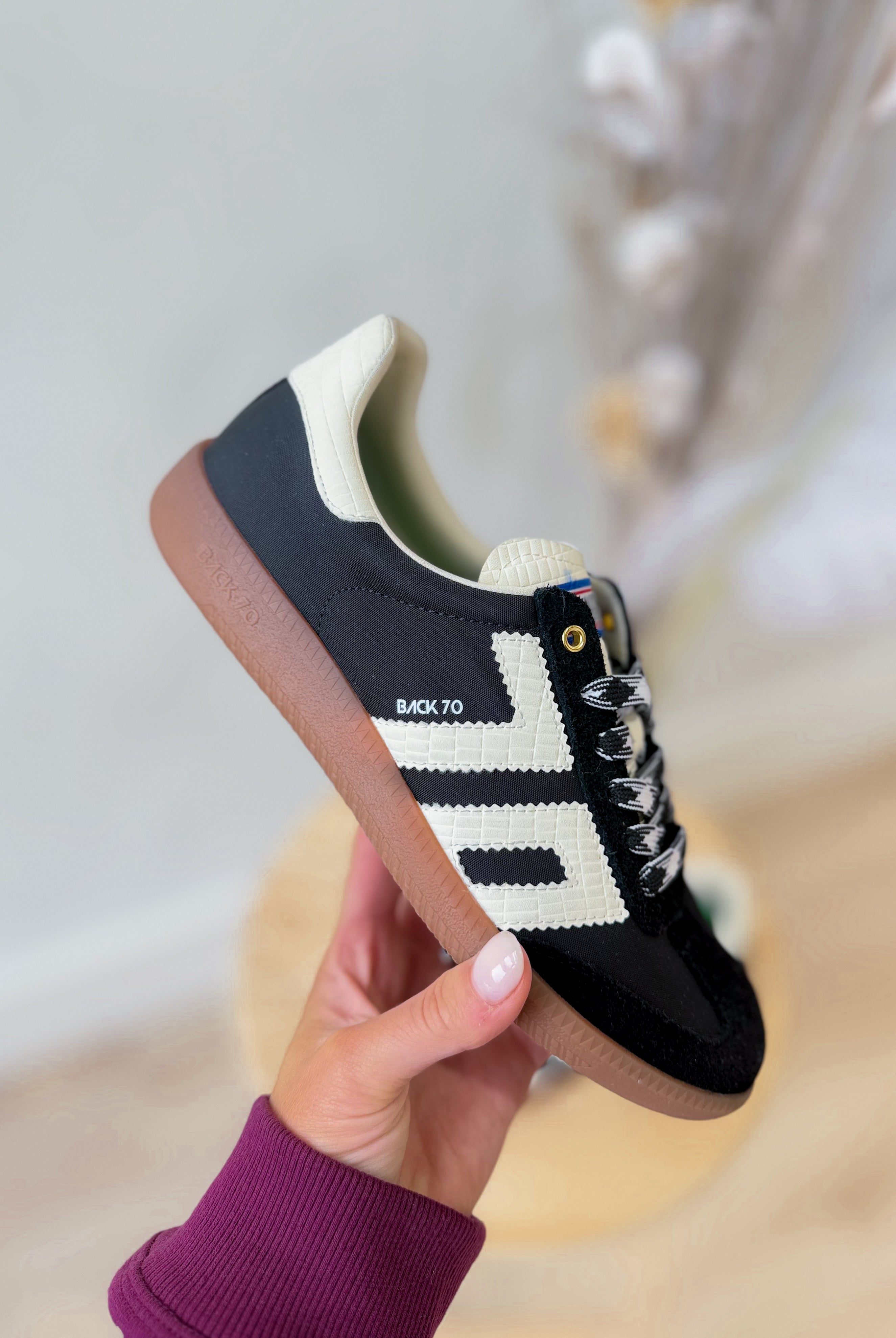 BACK70 Ghost Sneaker in Black - Be You Boutique