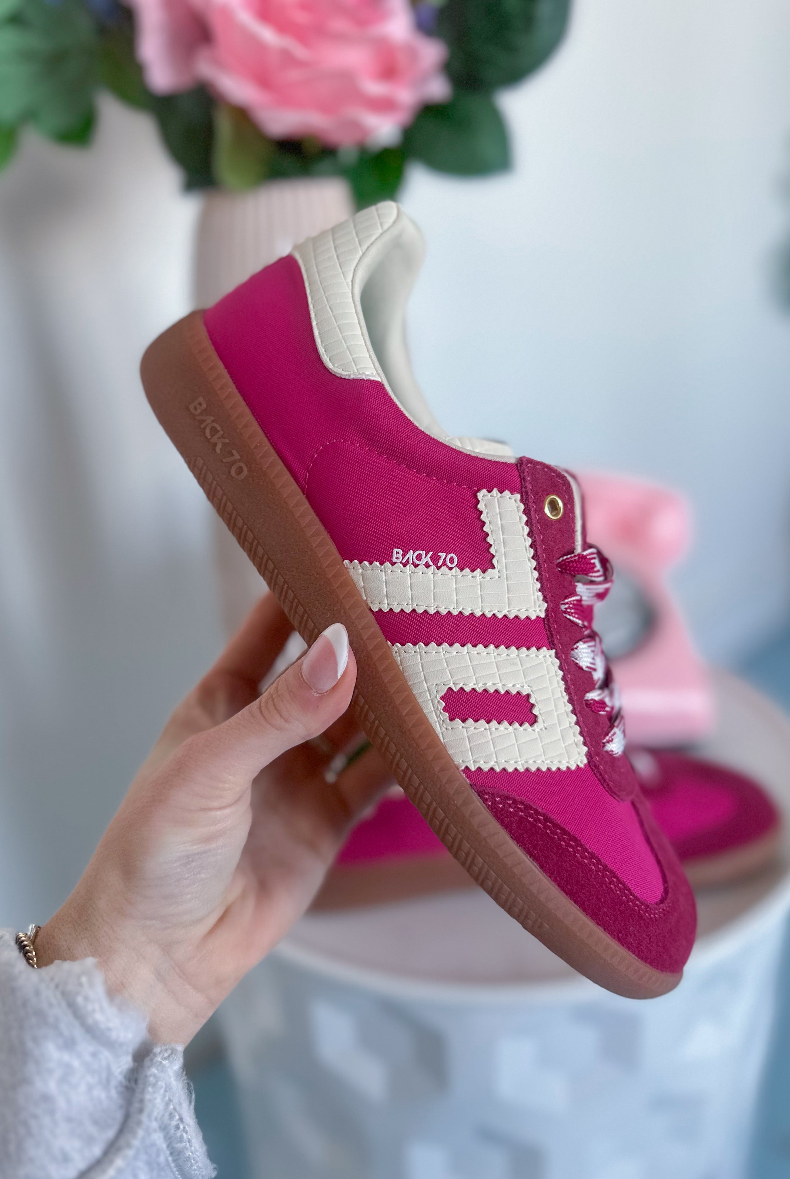 BACK70 Ghost Sneakers in Cherry - Be You Boutique