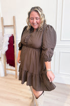 Chandler Tiered Solid Printed Dress - Be You Boutique