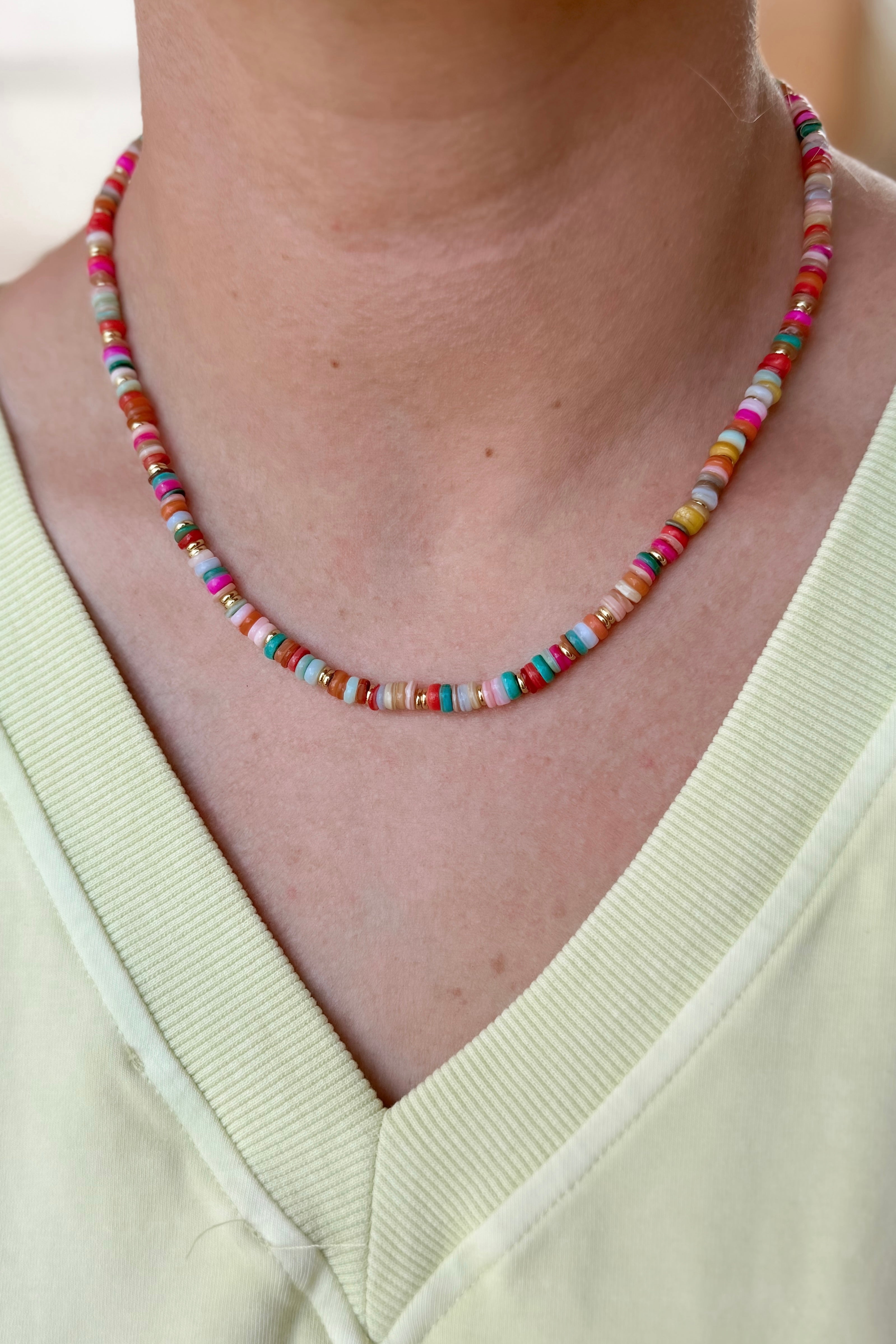 Treasure Jewels Rainbow Bright Gemstone Necklace - Be You Boutique