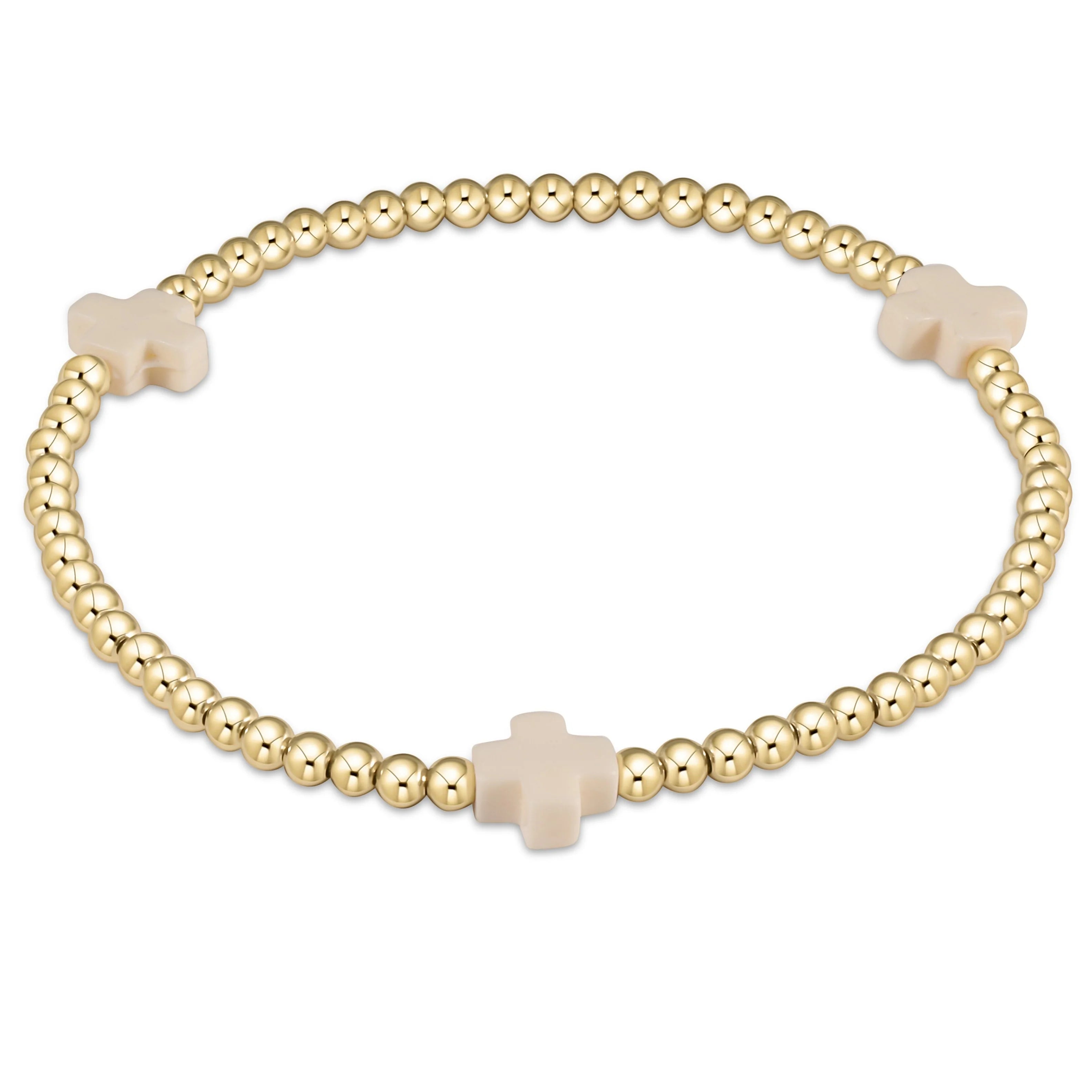 Enewton 3mm Signature Cross Gold Bracelet - Be You Boutique