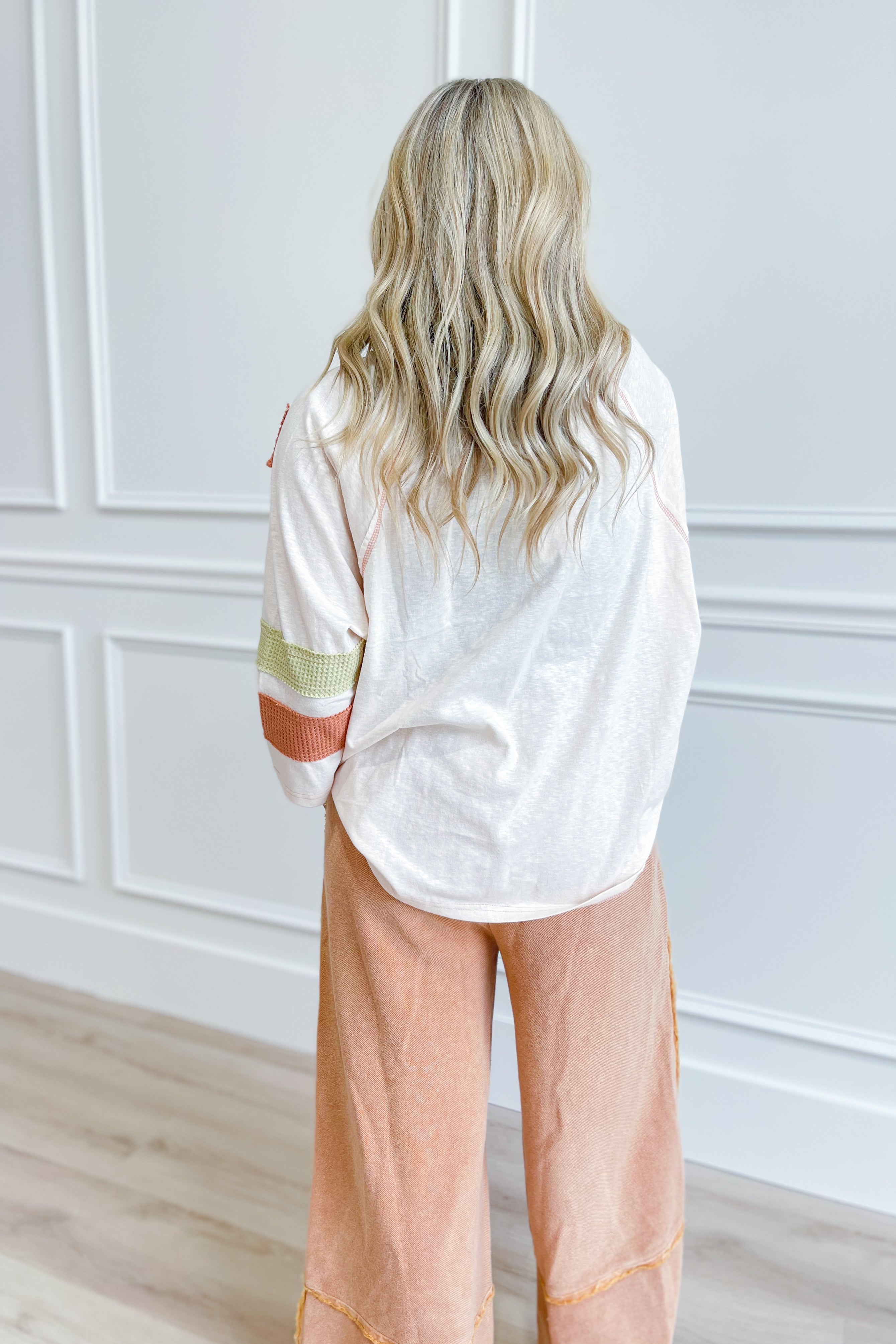 Hannah Star Patch Color Block Top - Be You Boutique