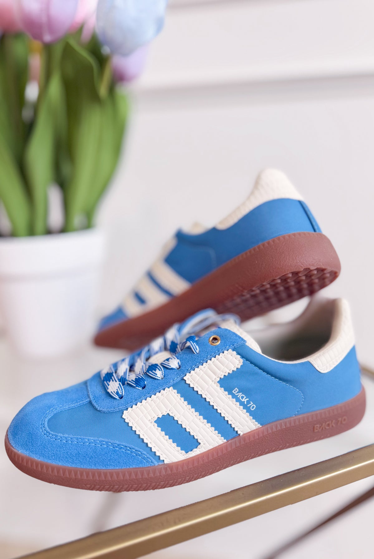 BACK 70 Ghost Sneakers in Blue Milk, 205 Sneakers with stylish design, featuring a sleek blue and white color scheme.