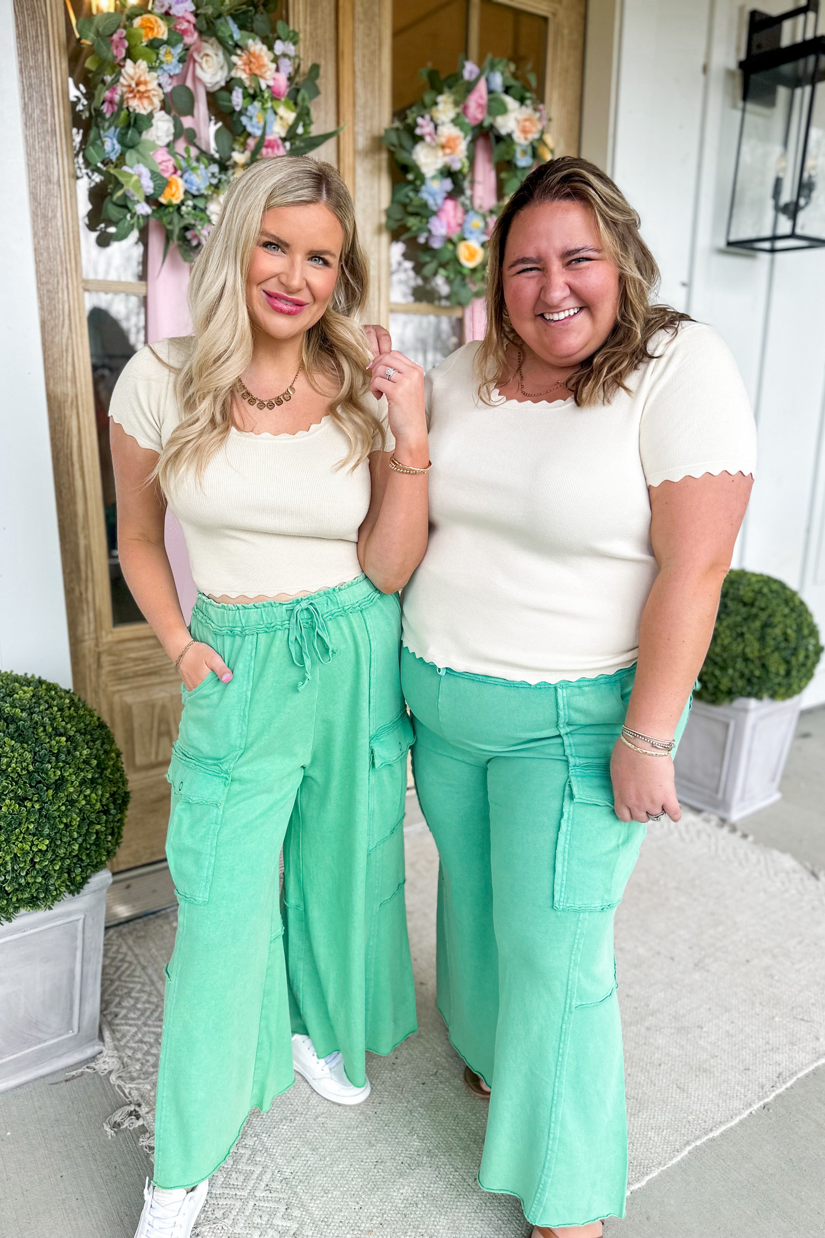 Mateo Mineral Washed Wide Leg Cargo Pants - Be You Boutique