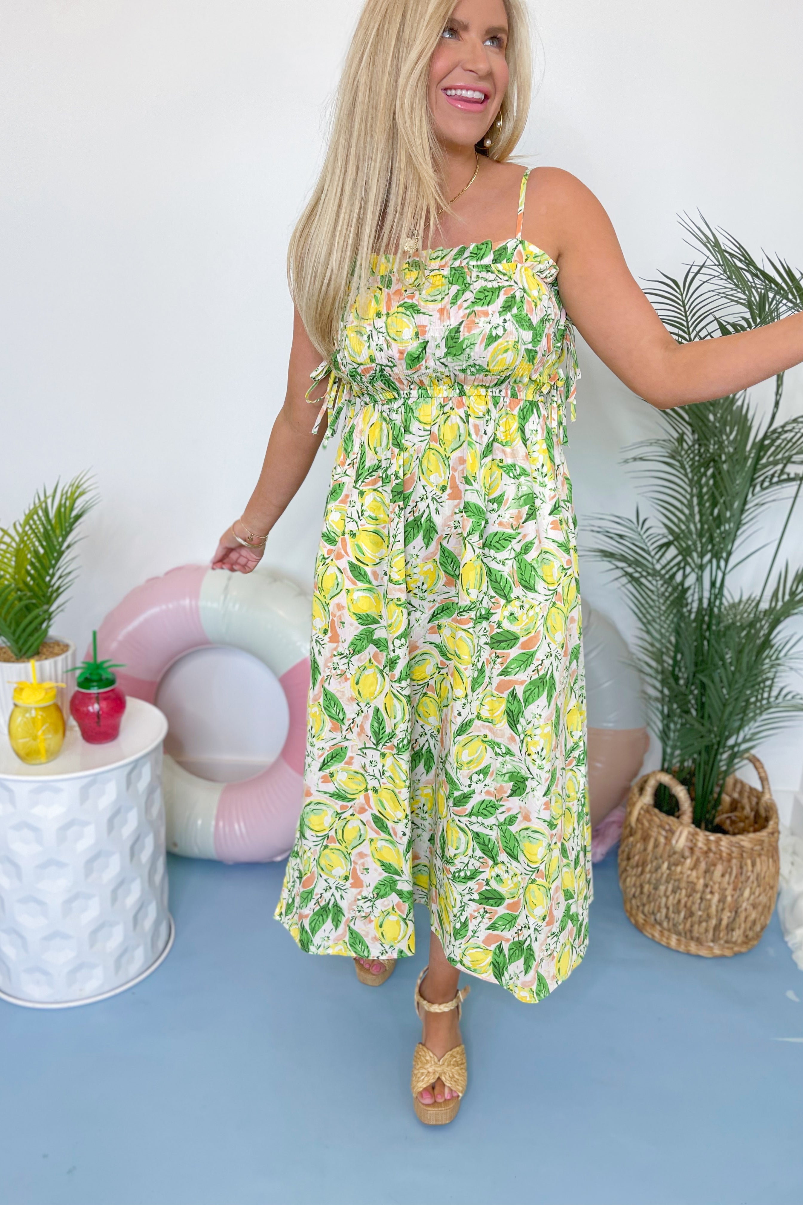 Lemon Grove Bliss Midi Dress - Be You Boutique