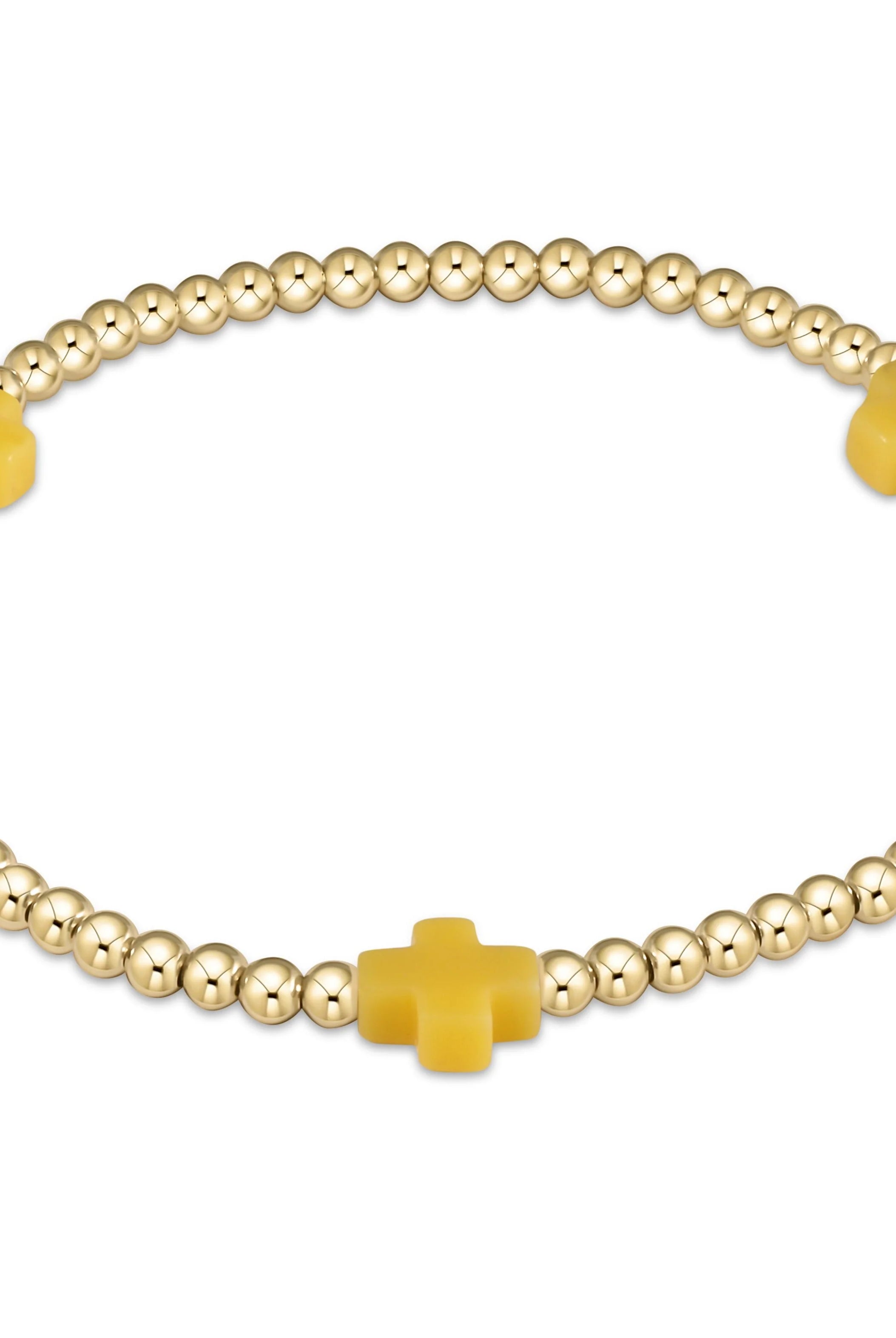 Enewton 3mm Signature Cross Gold Bracelet - Be You Boutique