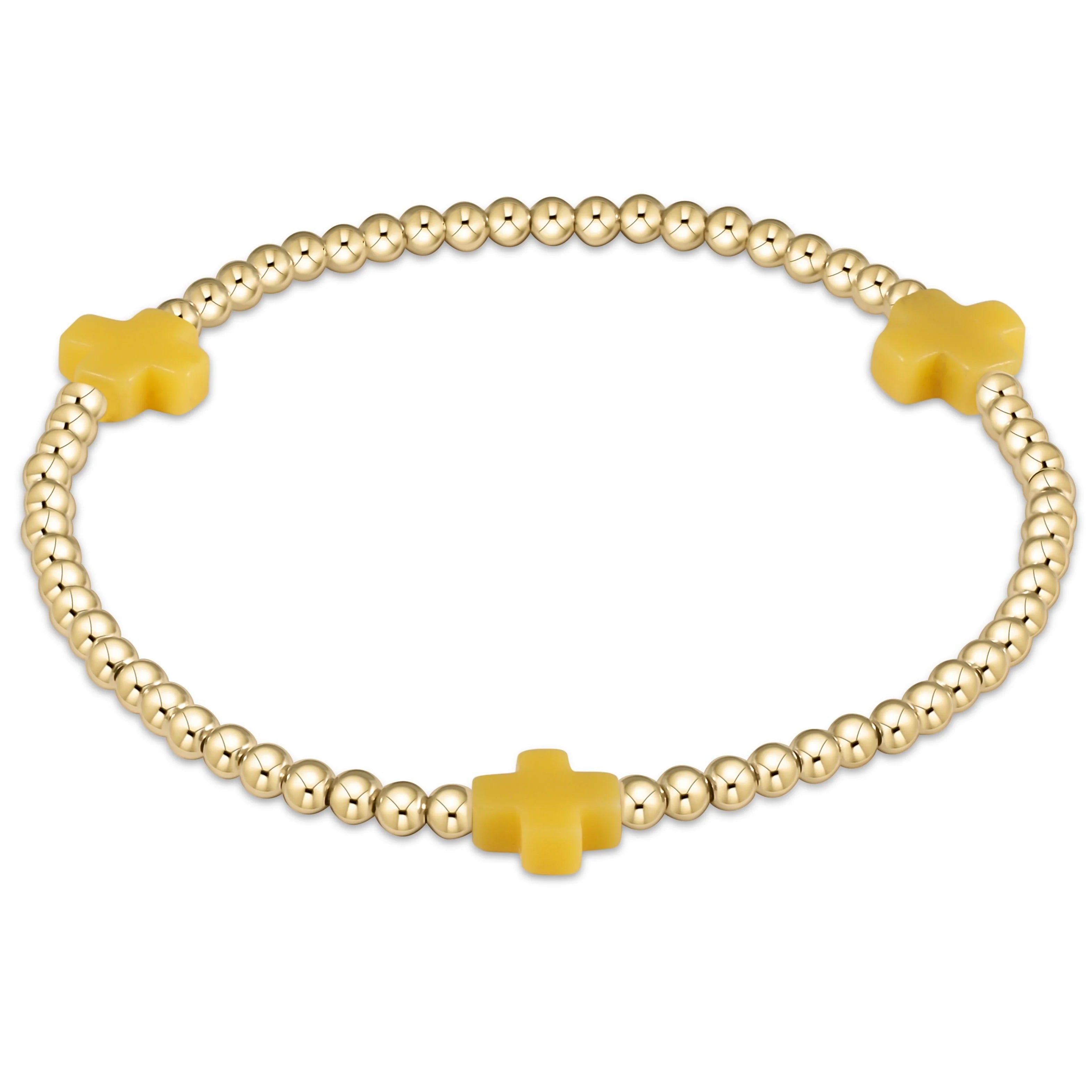 Enewton 3mm Signature Cross Gold Bracelet - Be You Boutique