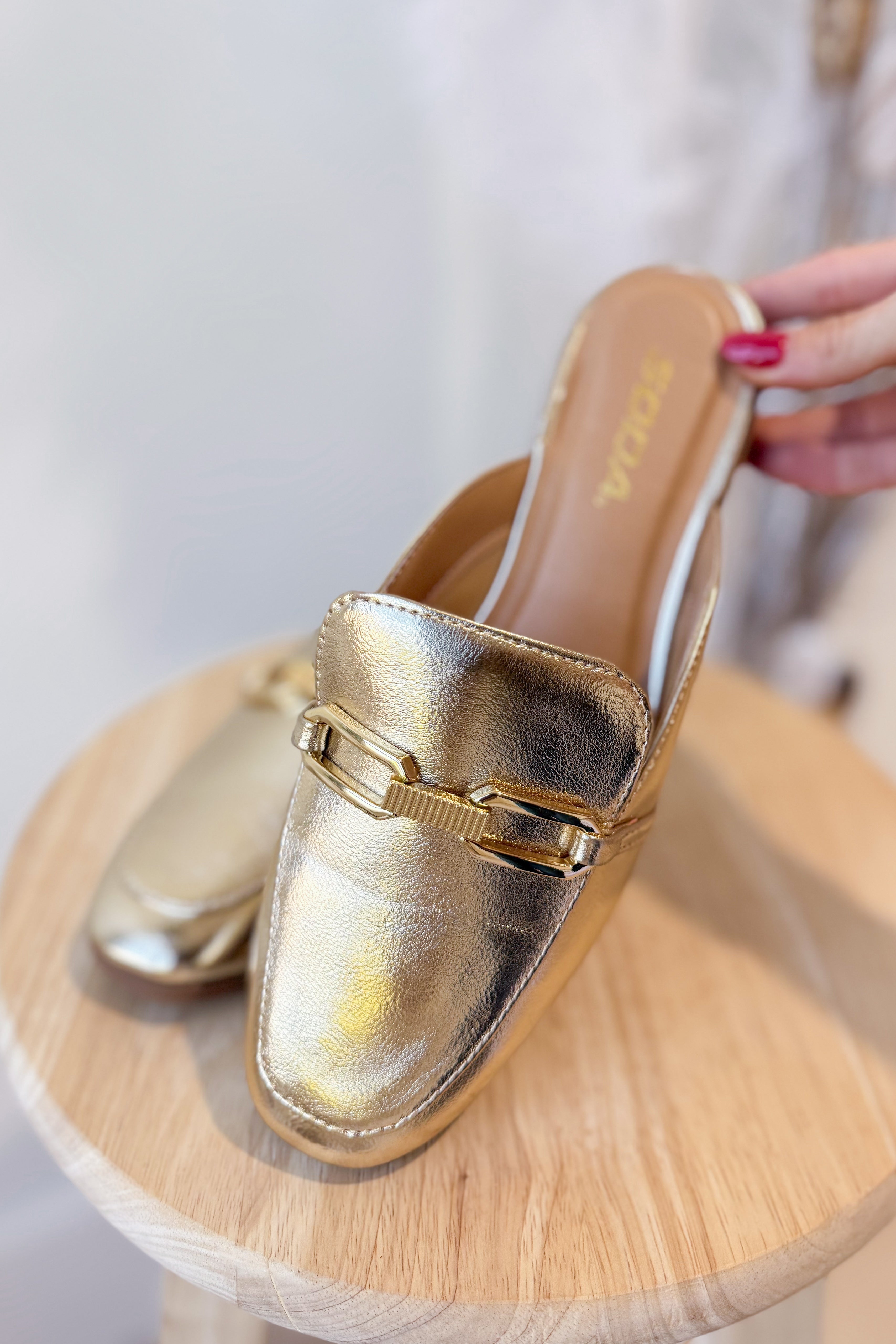 Soda Eleanor Solid Slip On Mule - Be You Boutique