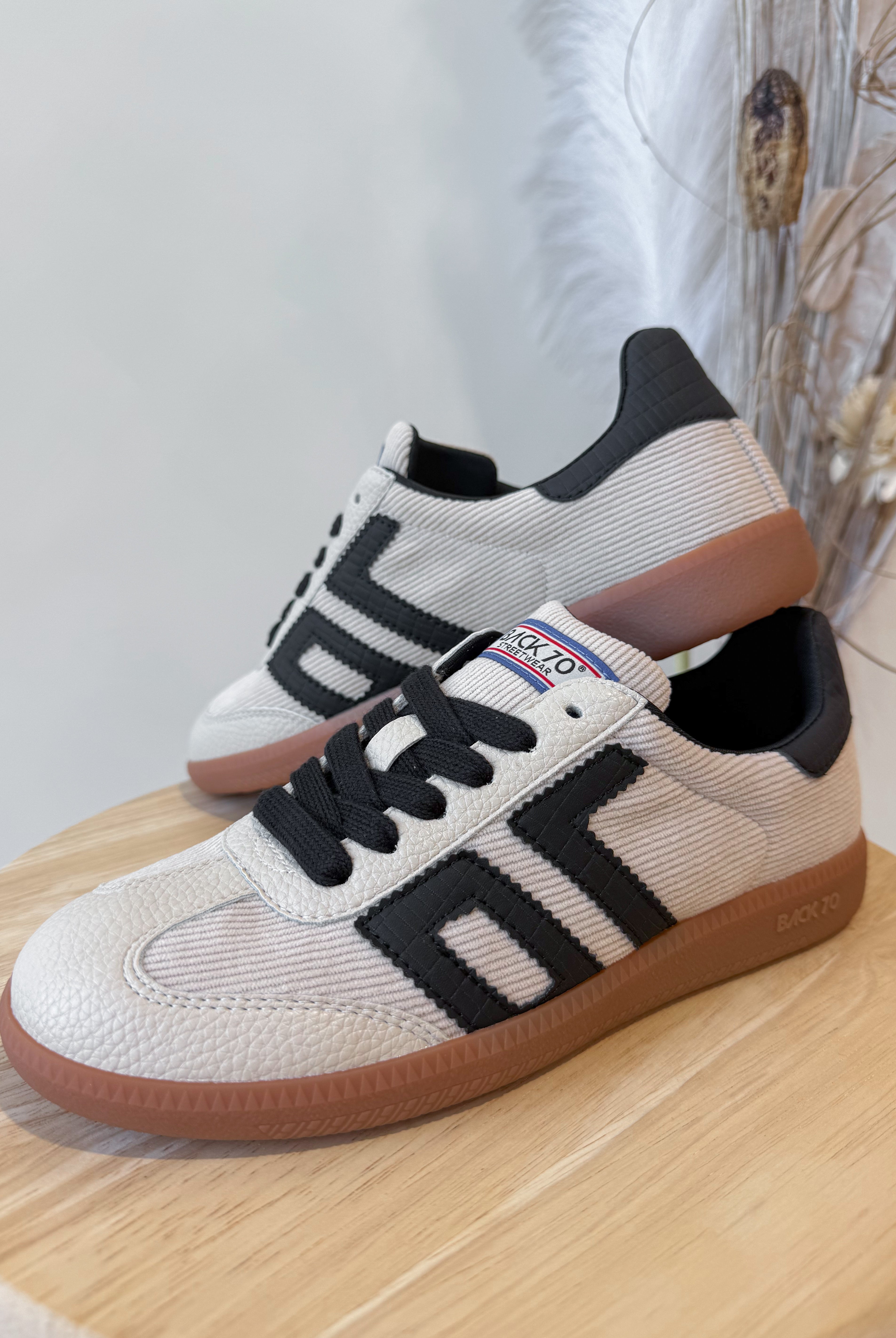 BACK70 Cloud Sneakers in Cream Black - Be You Boutique