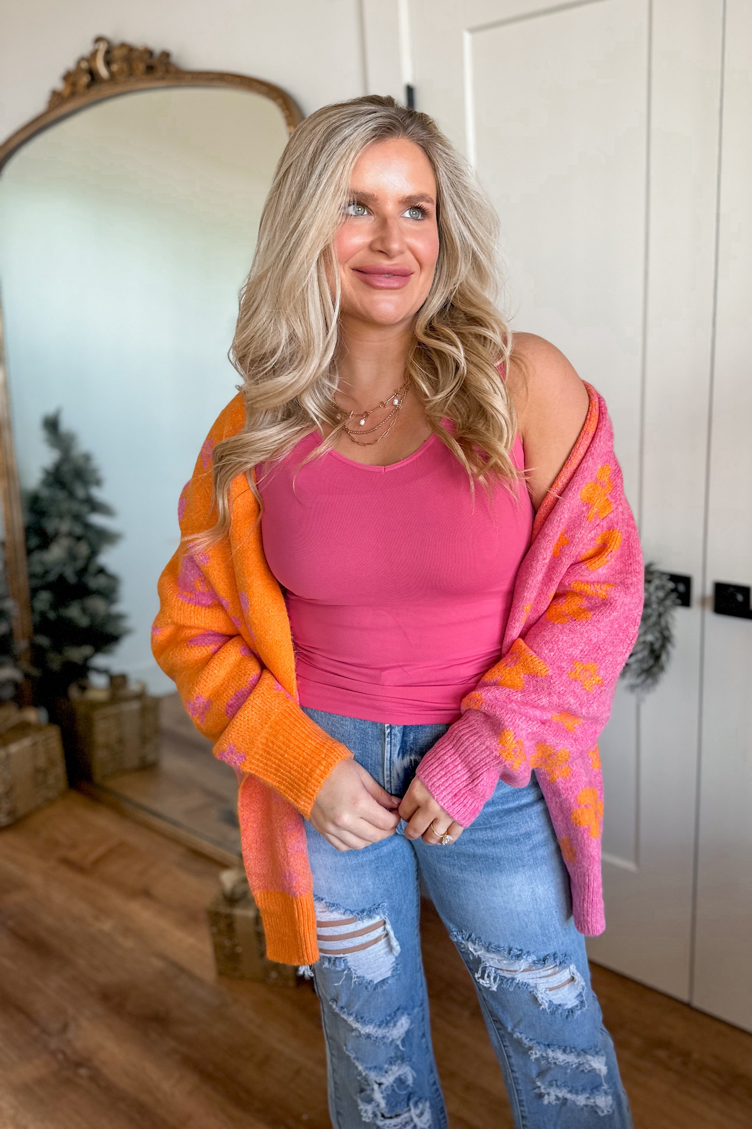 Cathy Basic Reversible Seamless Tank ~ Hot Pink - Be You Boutique