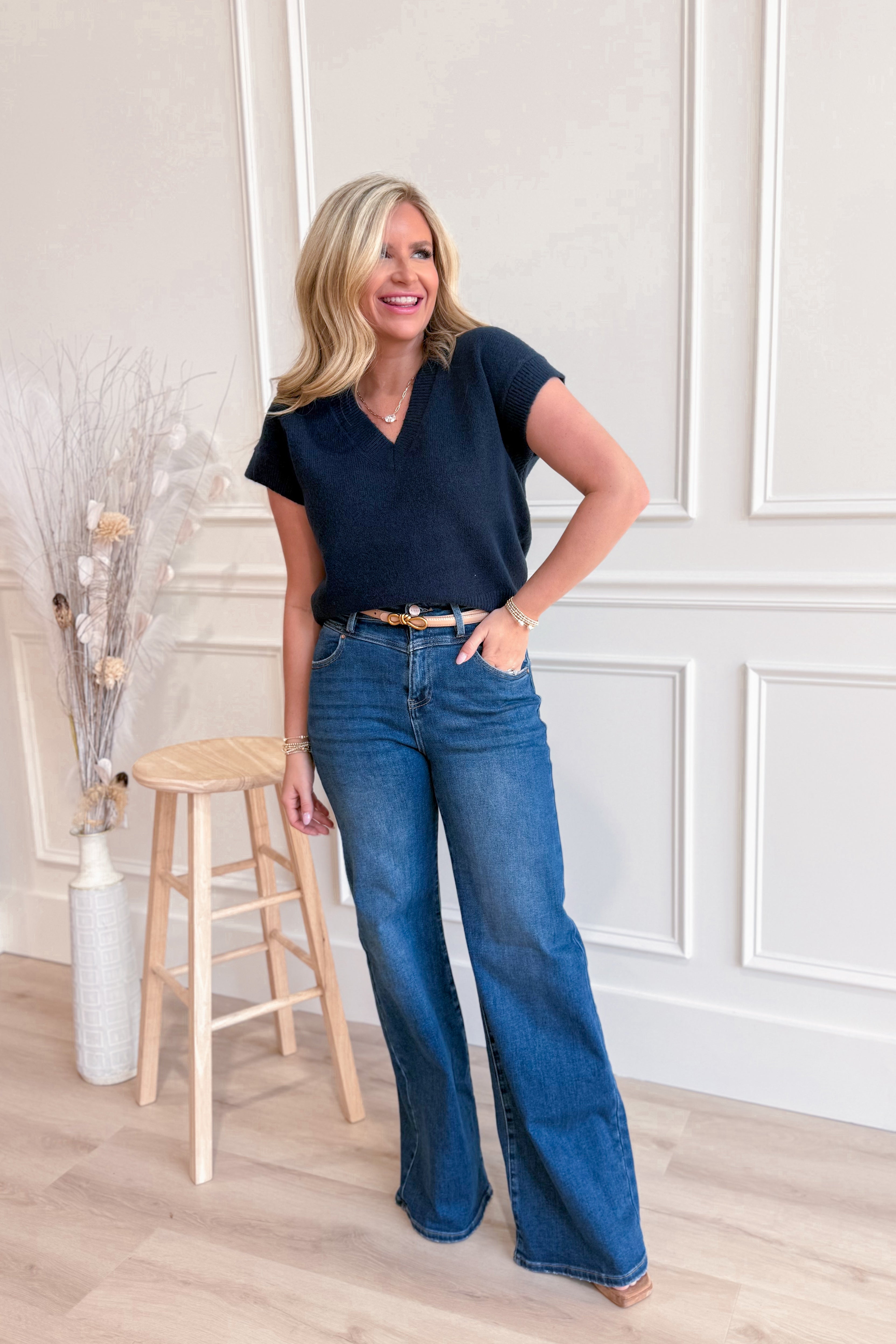 Jasmine Short Sleeve Knit Top - Be You Boutique