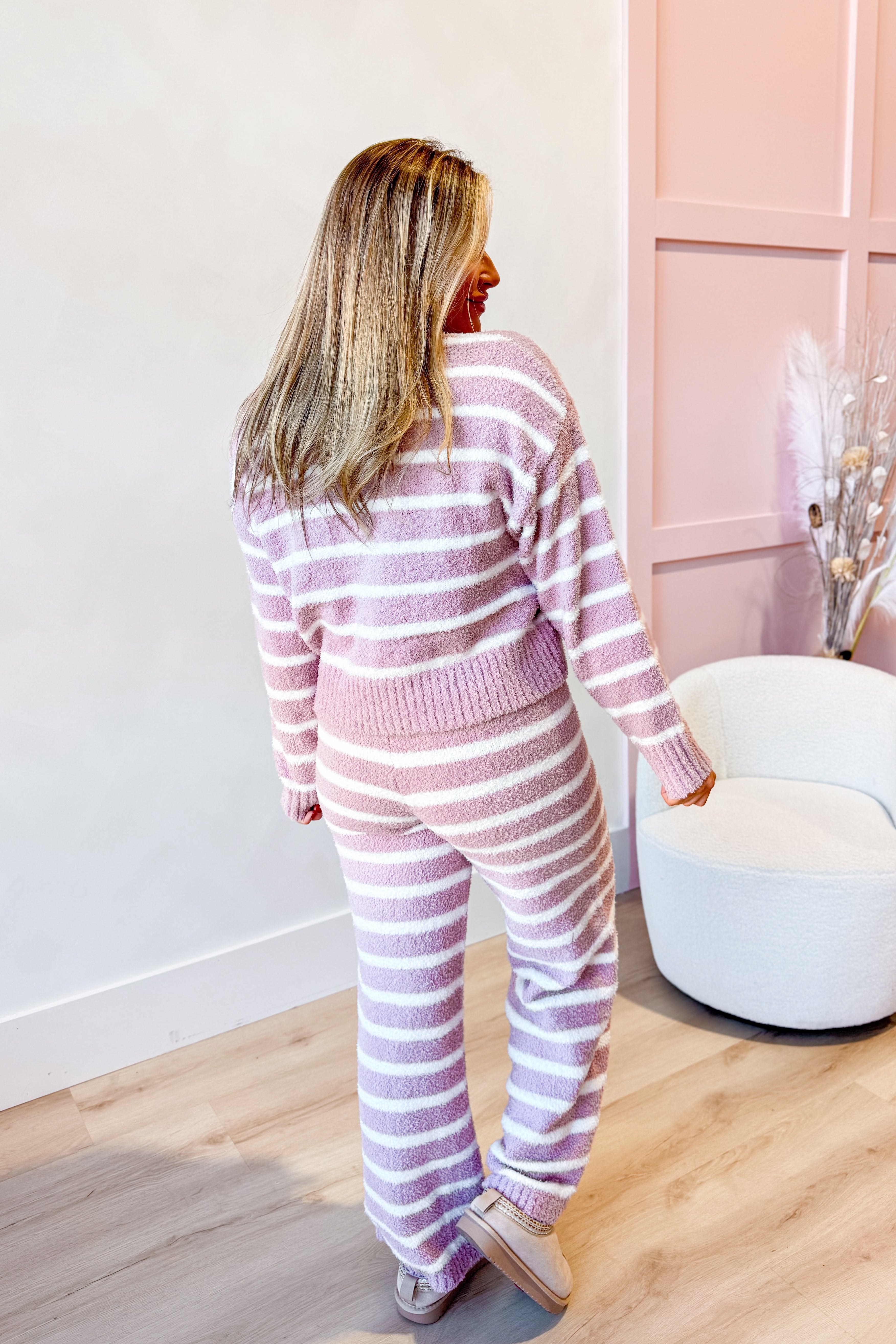 Sydney Striped Loungewear Pant Set - Be You Boutique