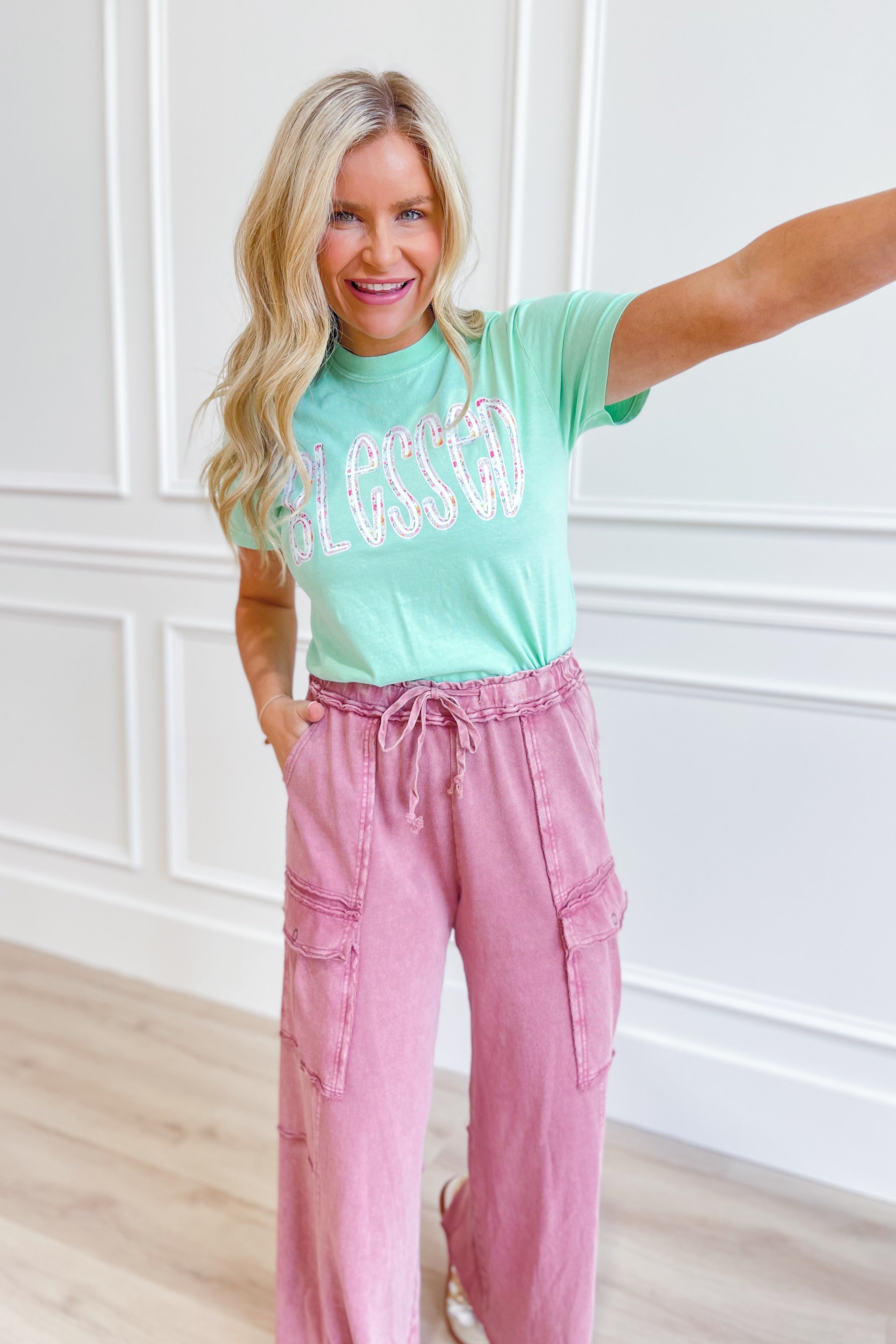 Blessed Floral Graphic T-shirt - Be You Boutique