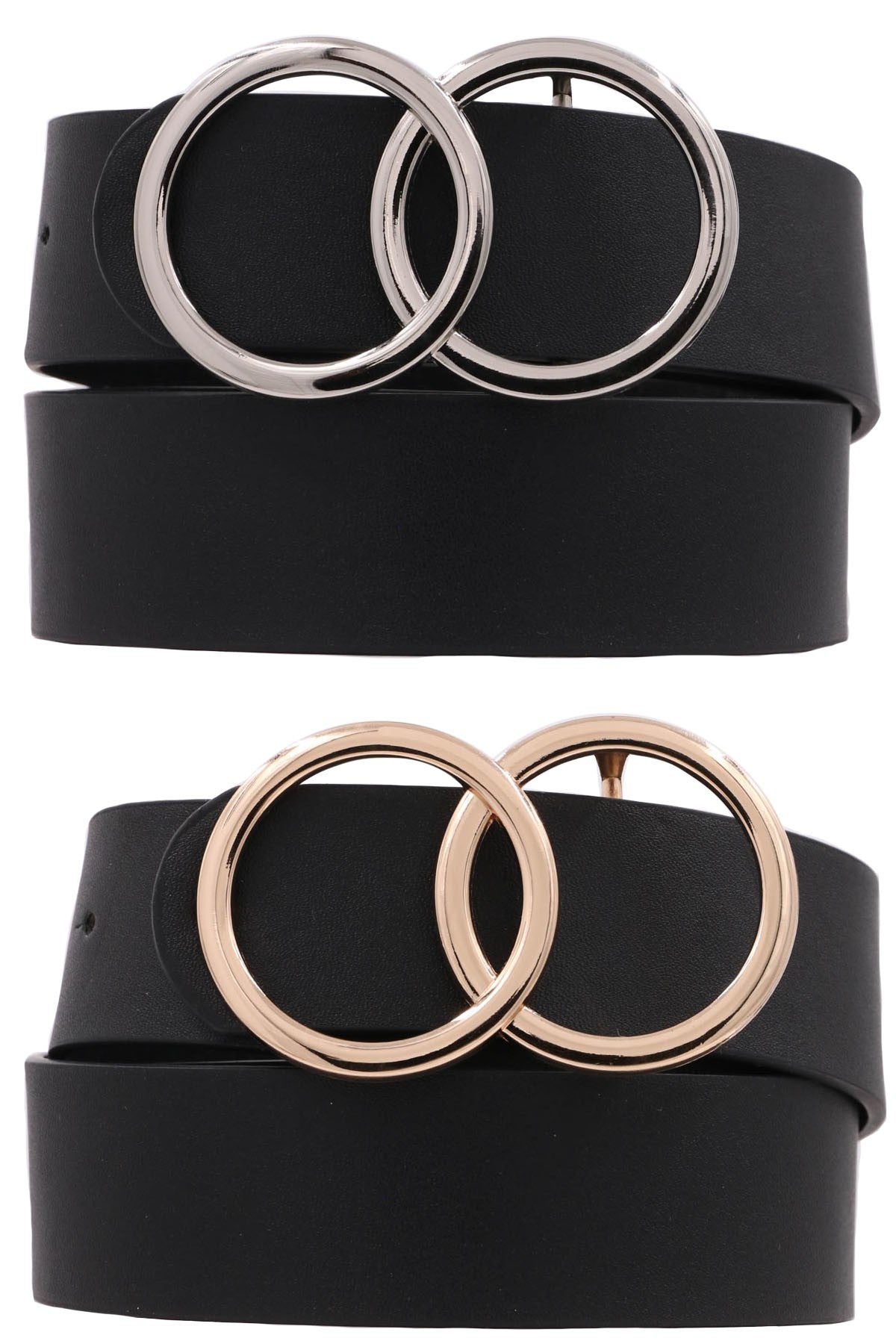 Billy Double Ring Faux Leather Belt (multi) - Be You Boutique
