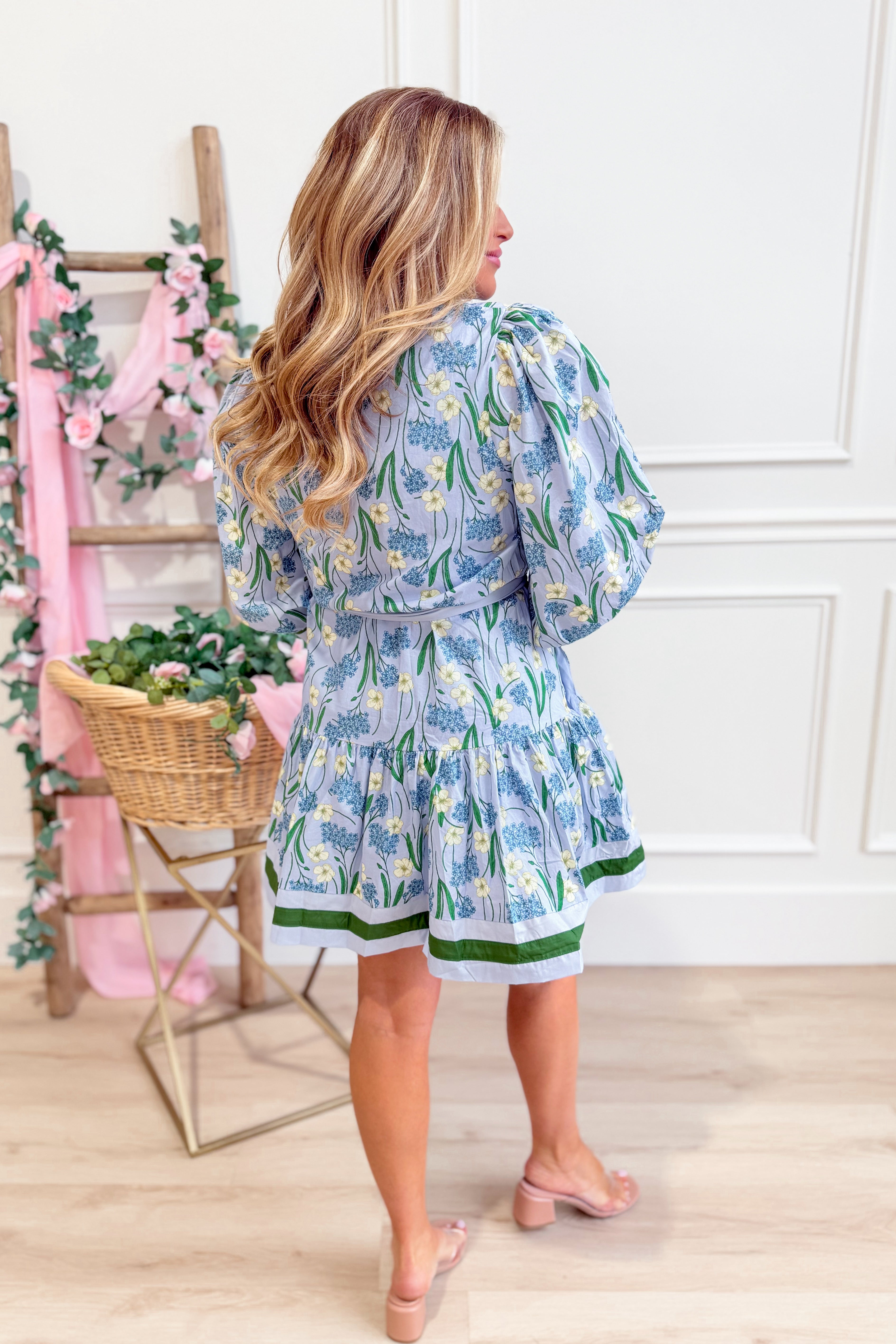 Bindy Contrasted Binding Floral Dress - Be You Boutique