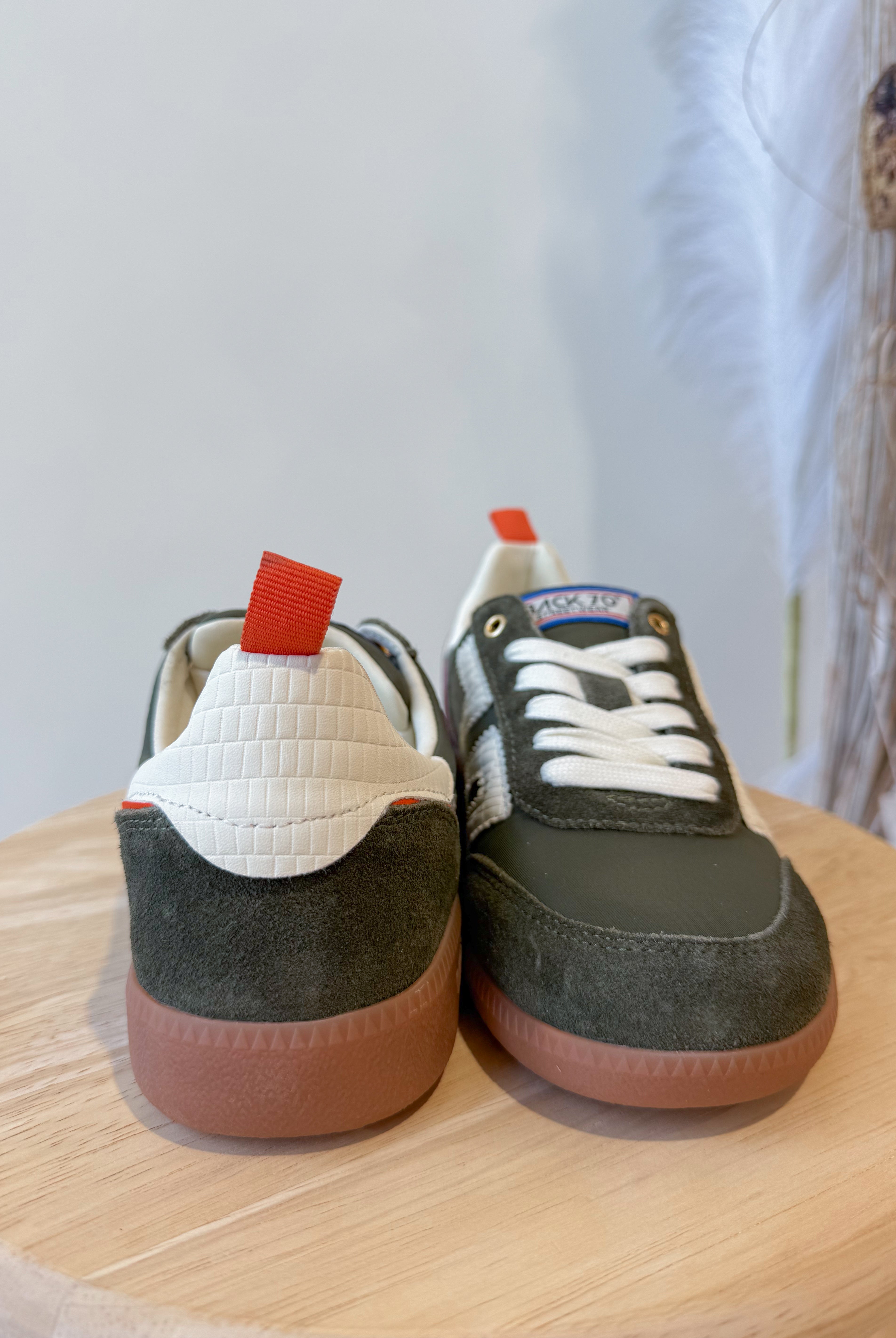 BACK70 Ghost Sneakers in Olive Orange - Be You Boutique