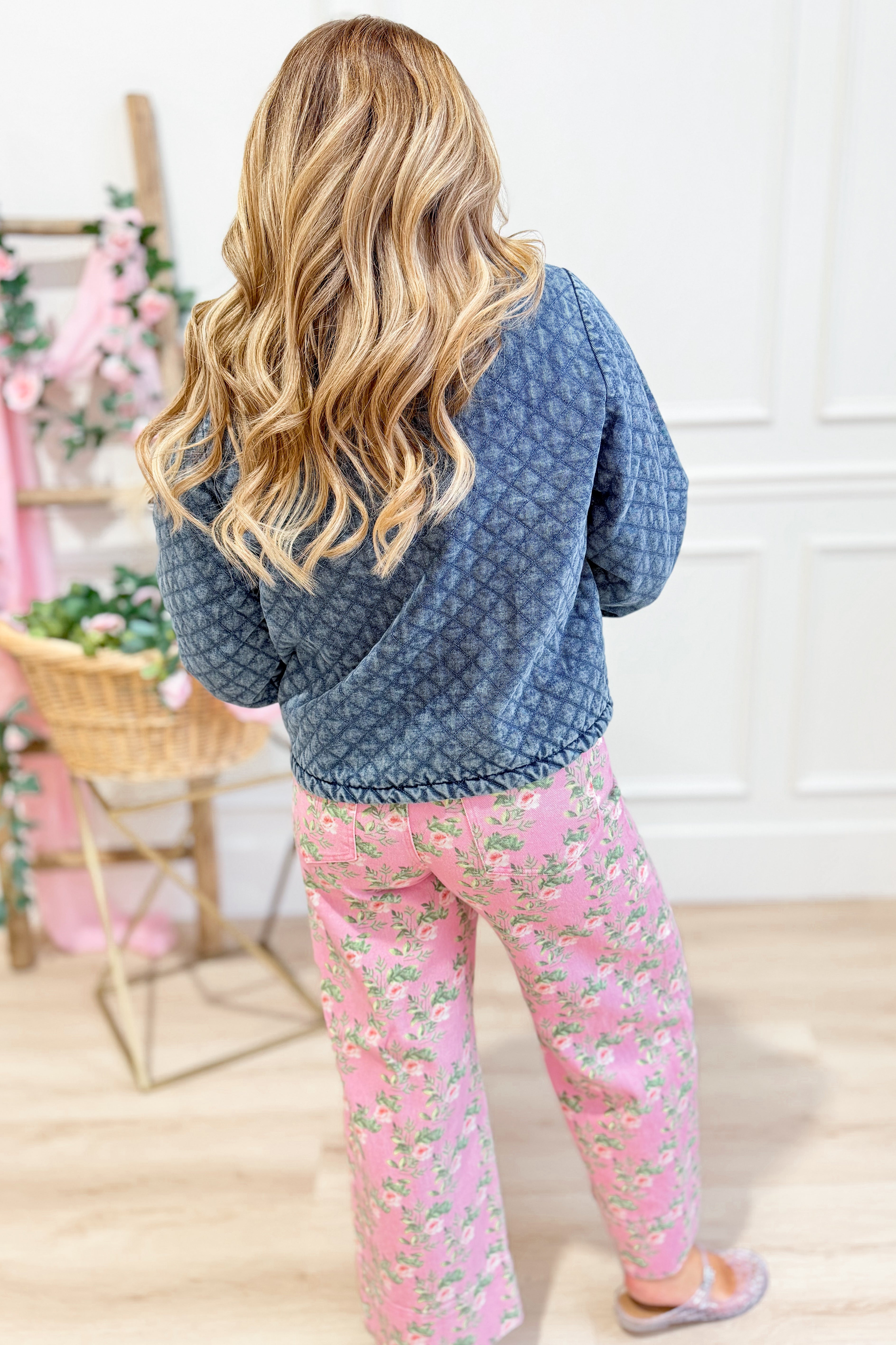 Toni Washed Denim Quilted Jacket - Be You Boutique