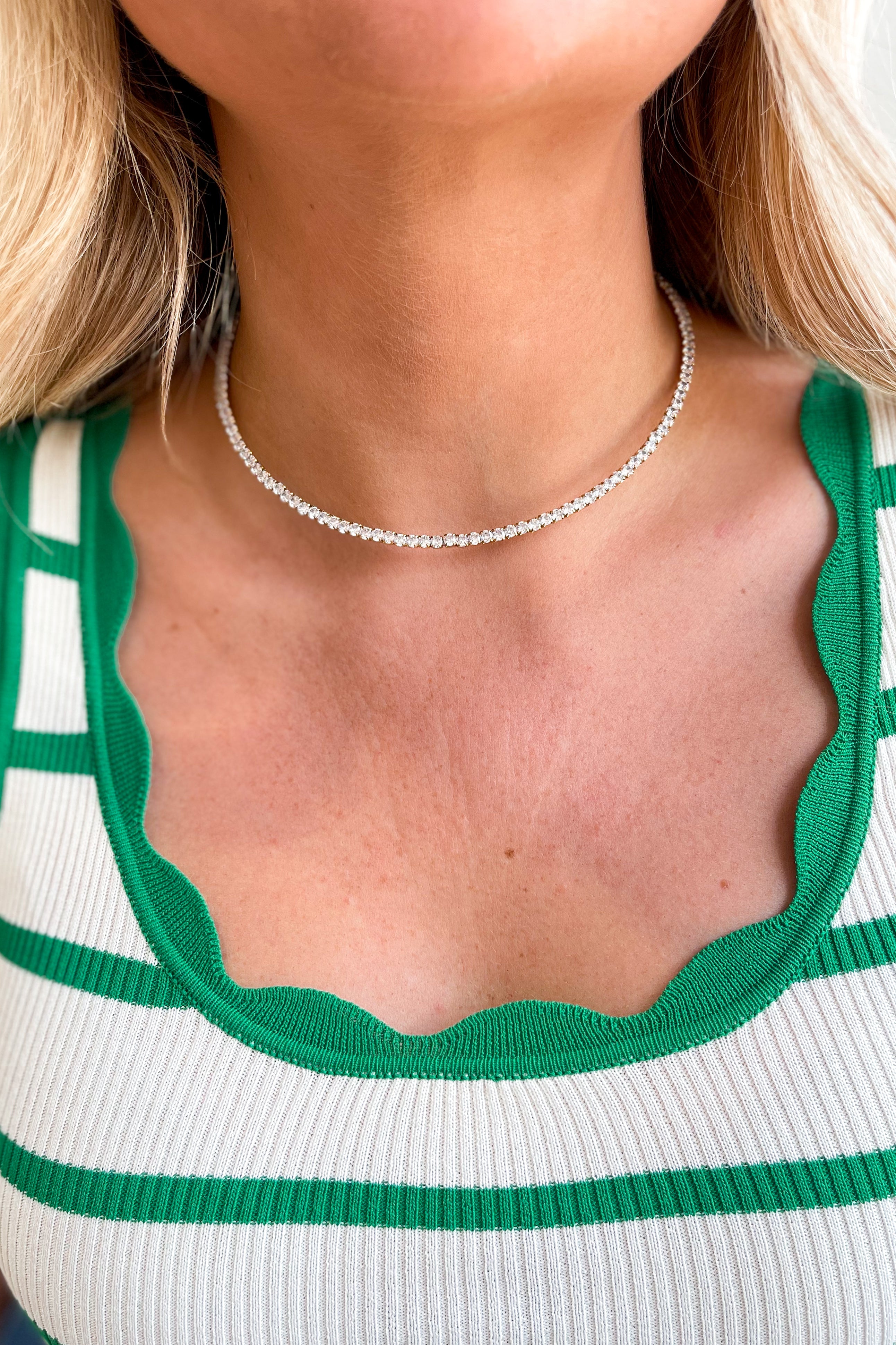 Chansutt Luxe Tennis Necklace GOLD - Be You Boutique
