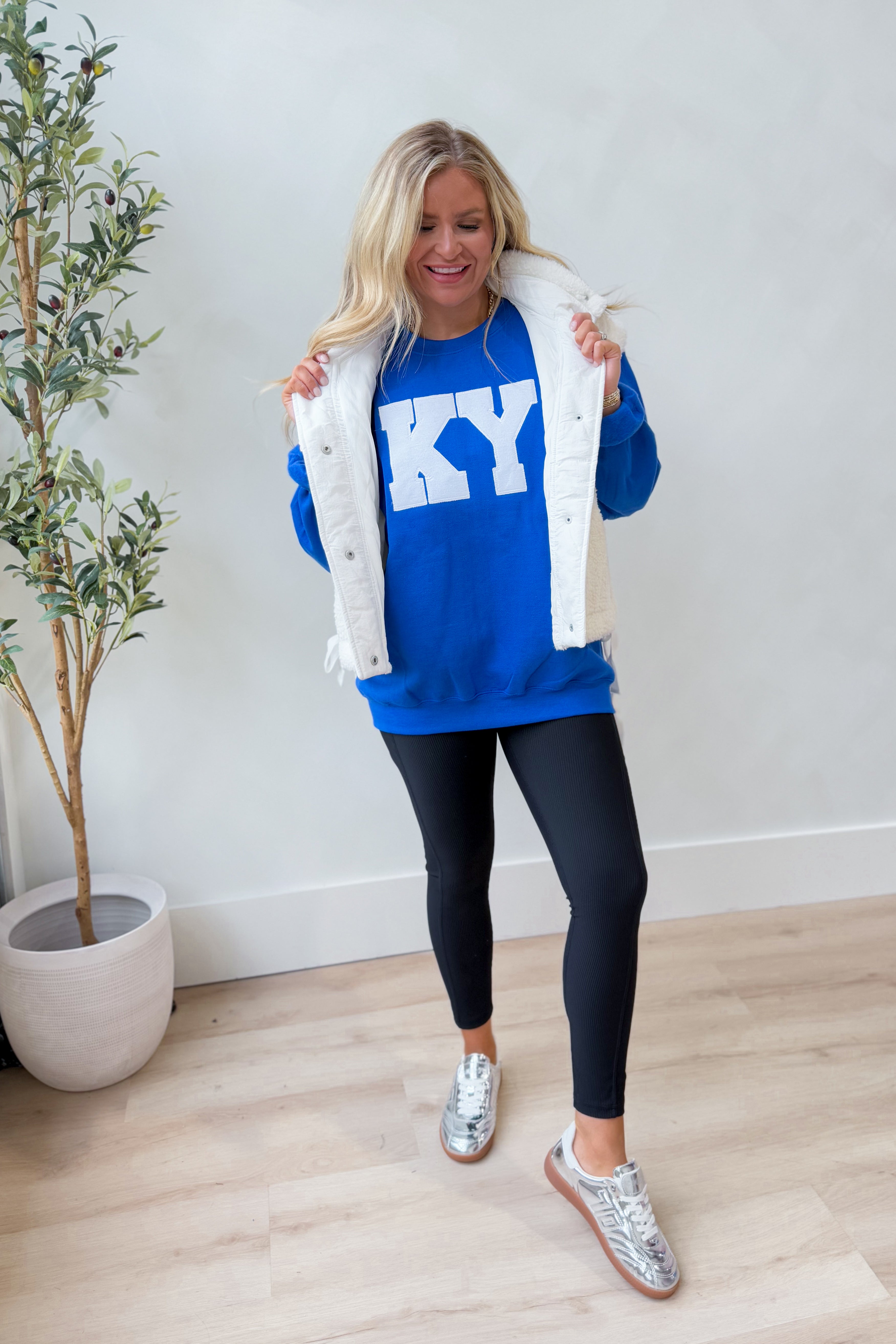 KY Patchwork Crewneck Sweatshirt - Be You Boutique