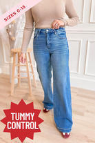 Risen Oscar High Rise Tummy Control Wide Adjustable Jean - Be You Boutique