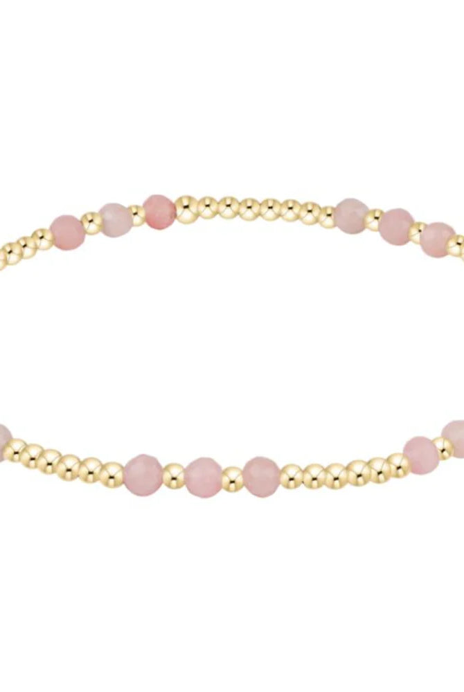 Enewton Pink Opal Gold Joy Gem Bracelet featuring pink opal beads and gold accents, elegant jewelry accessory.