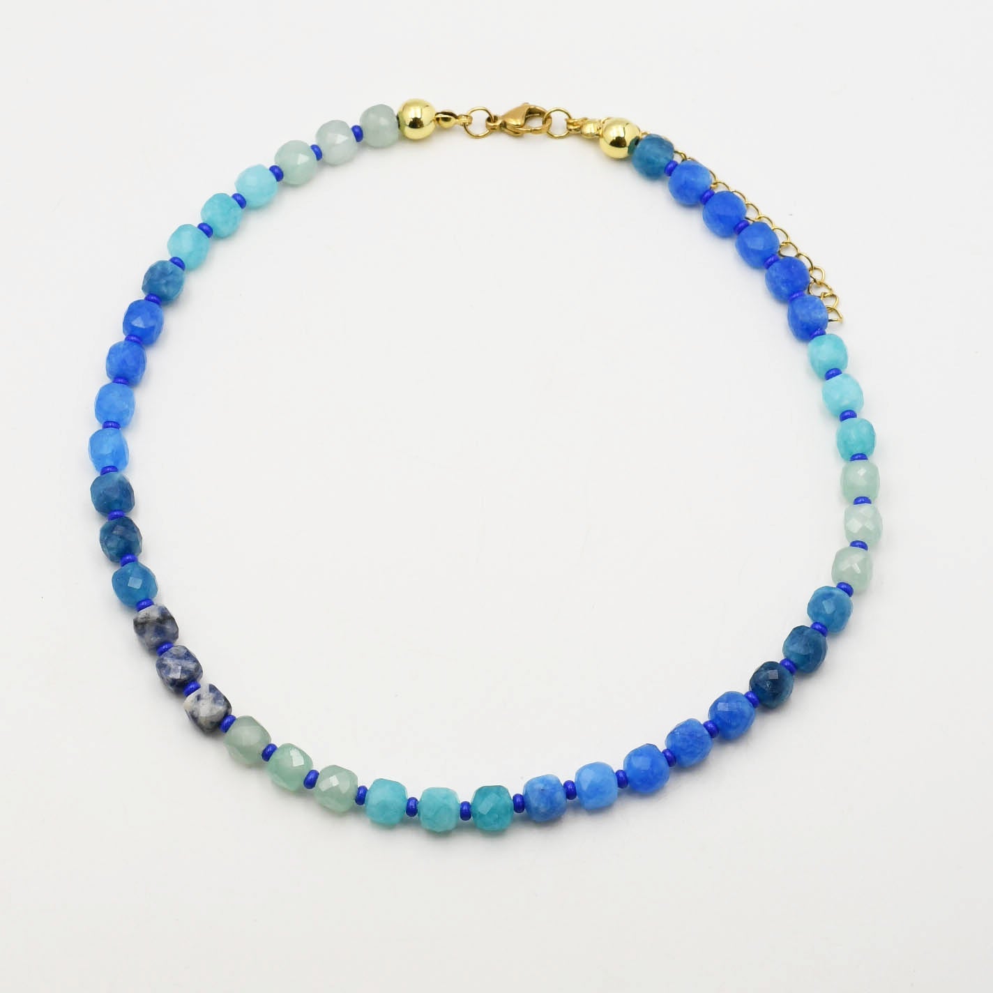 Treasure Jewels Colorful Treasure Blue Gemstone Necklace - Be You Boutique