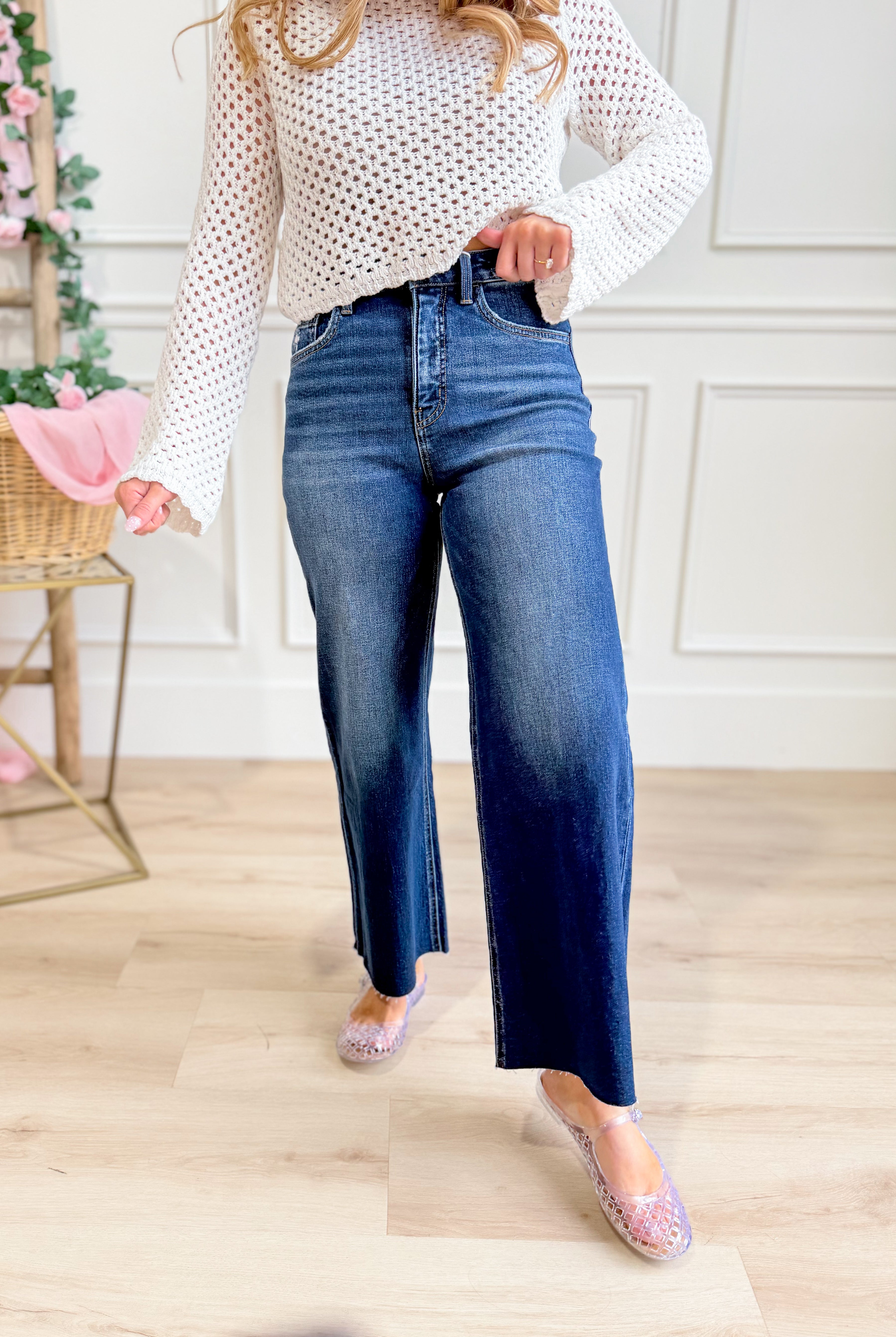 Vervet Idyllic super high rise wide leg jeans from the 146 Core Jeans collection, displayed on a neutral background.