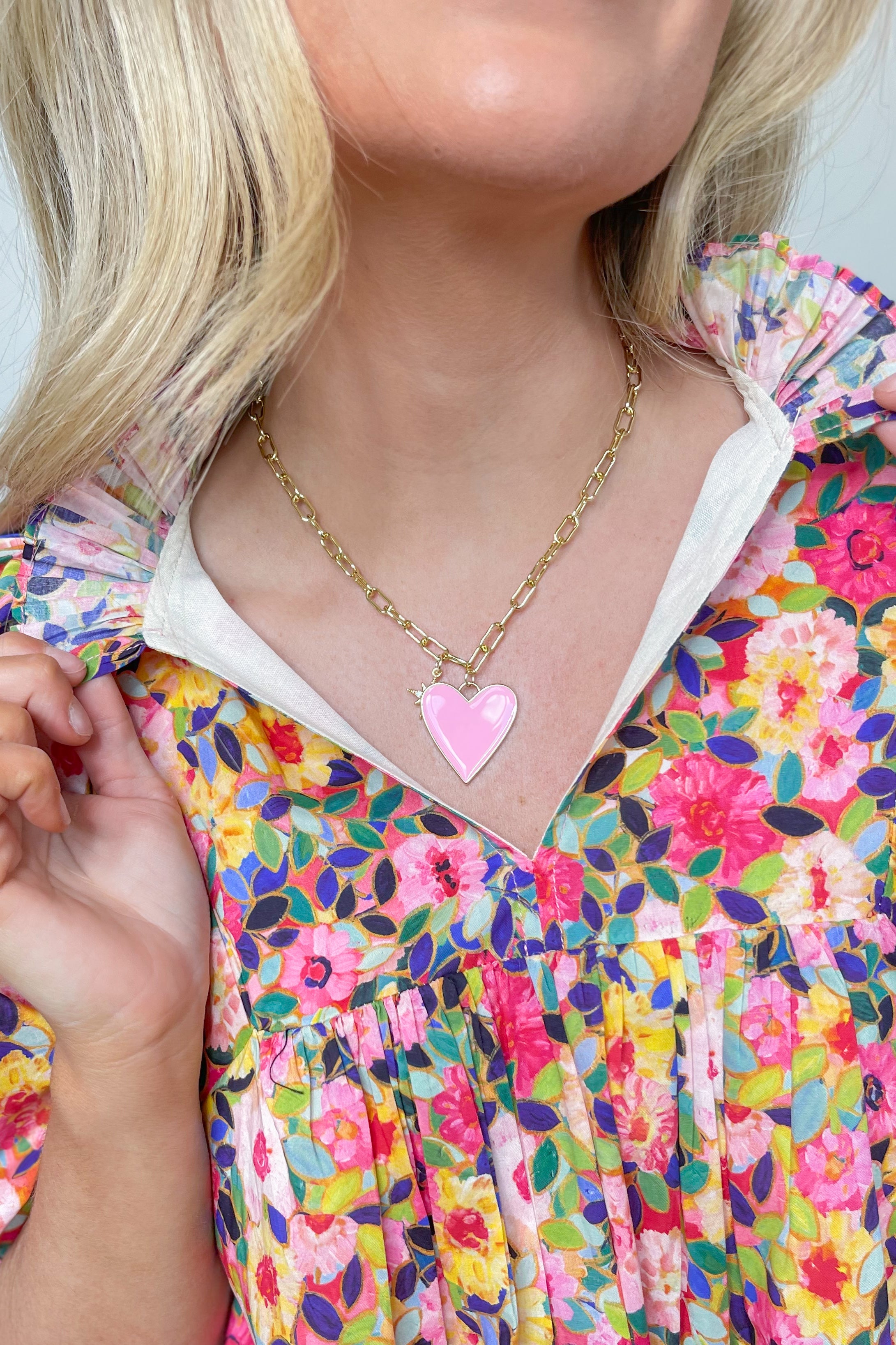 Treasure Jewels Enamel Heart and Star Necklace - Be You Boutique