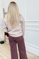 Jenna Bow Textured Knit Sweater - Be You Boutique