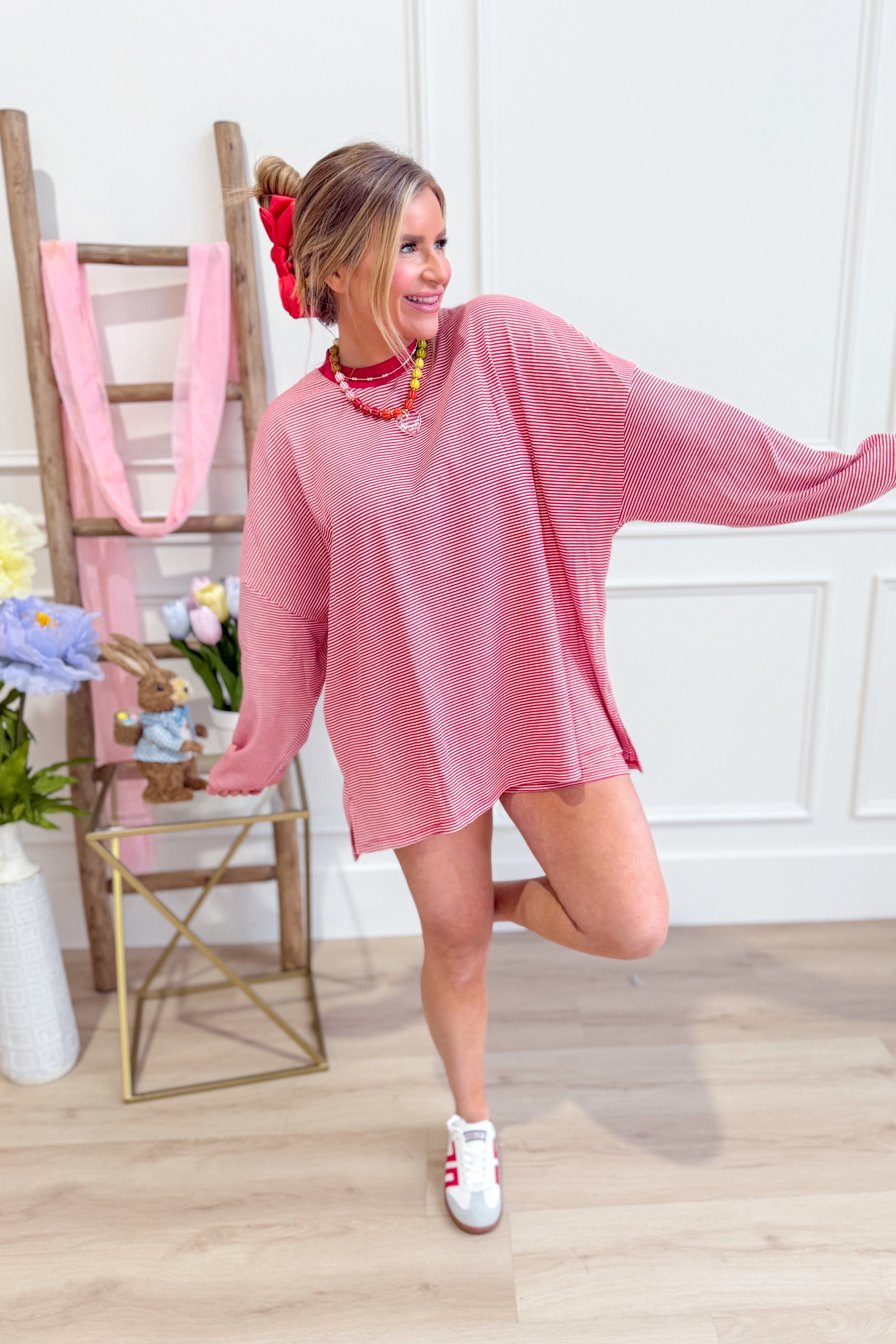 Sadie Striped Long Sleeve Top - Be You Boutique