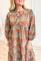Chelsea Flower Printed Midi Dress - Be You Boutique