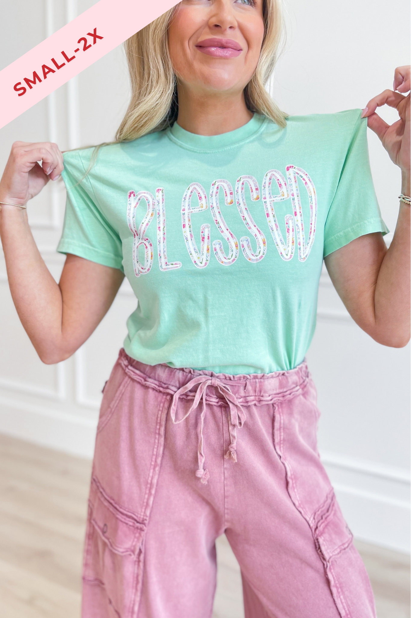 Blessed Floral Graphic T-shirt - Be You Boutique