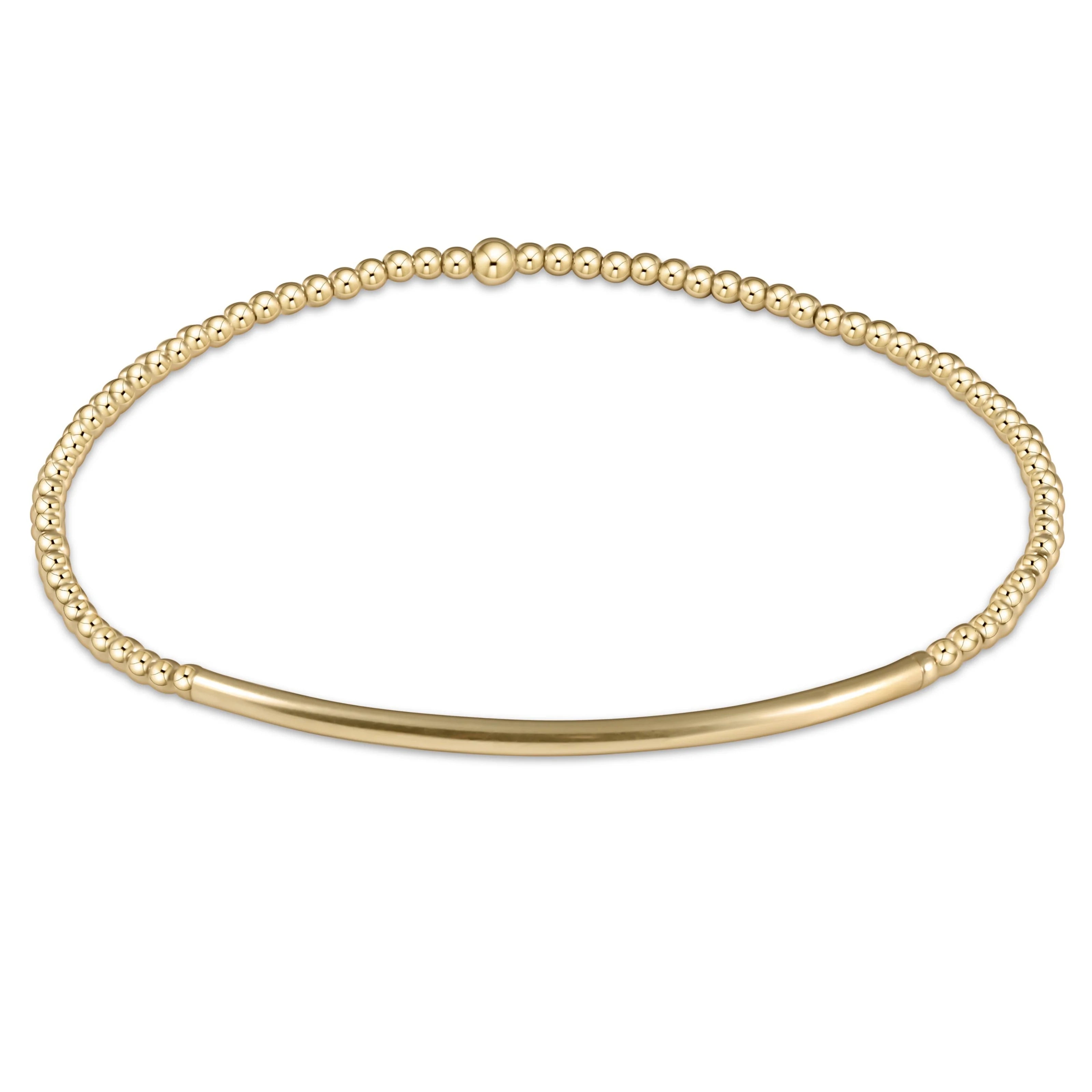 Enewton 2mm Classic Gold Bliss Bar Bracelet - Be You Boutique