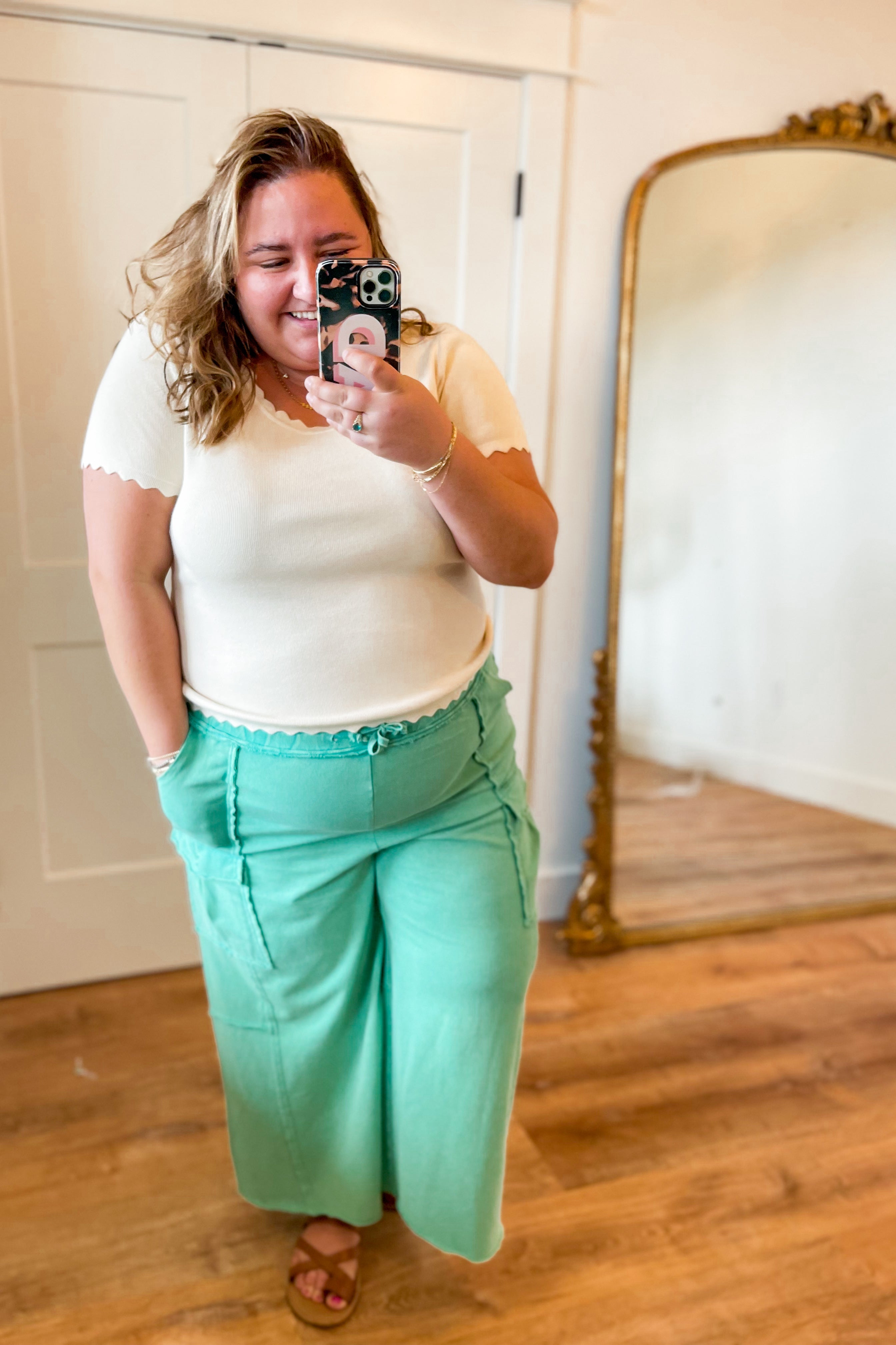 Mateo Mineral Washed Wide Leg Cargo Pants - Be You Boutique