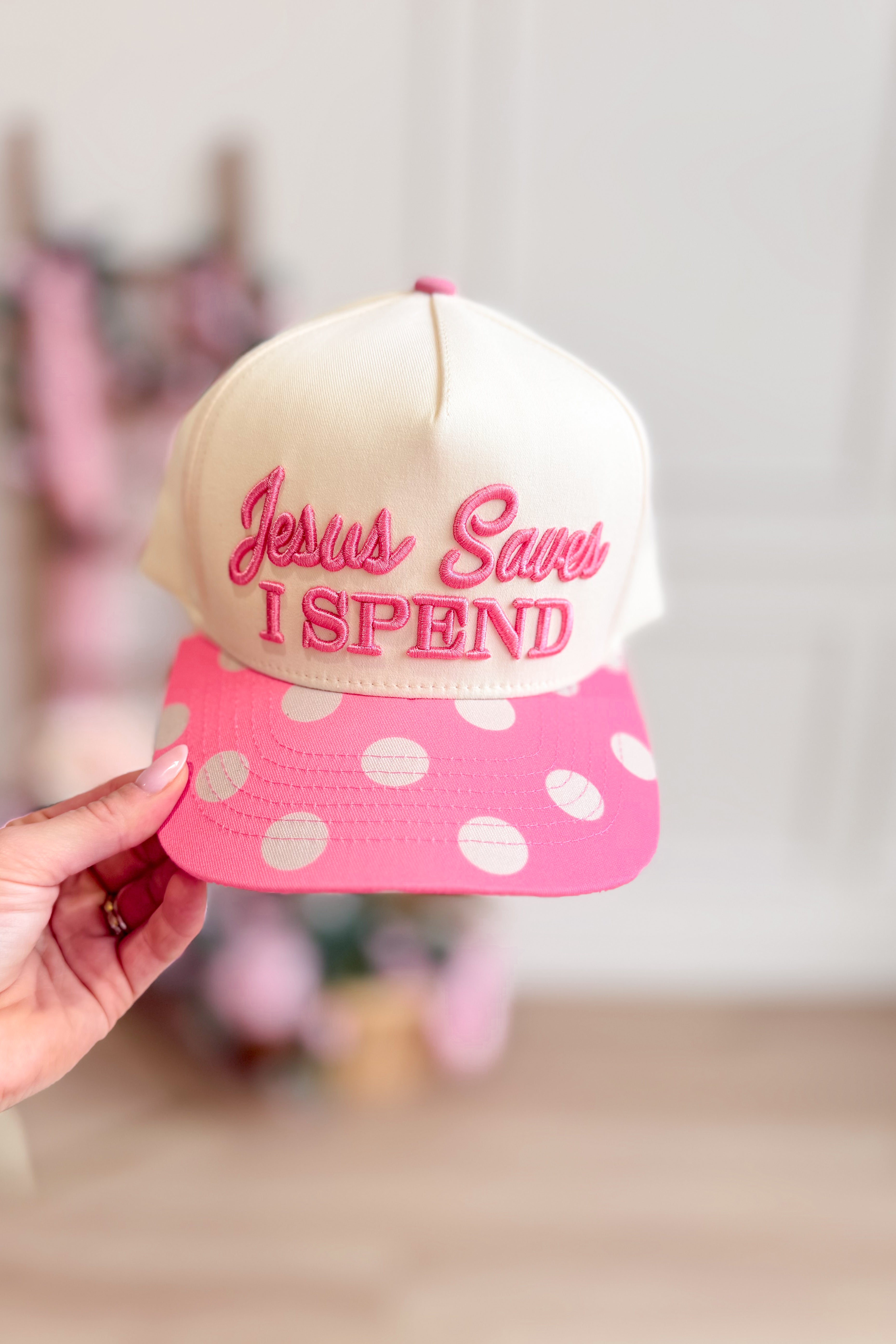 Jesus Saves, I Spend Trucker Hat - Be You Boutique