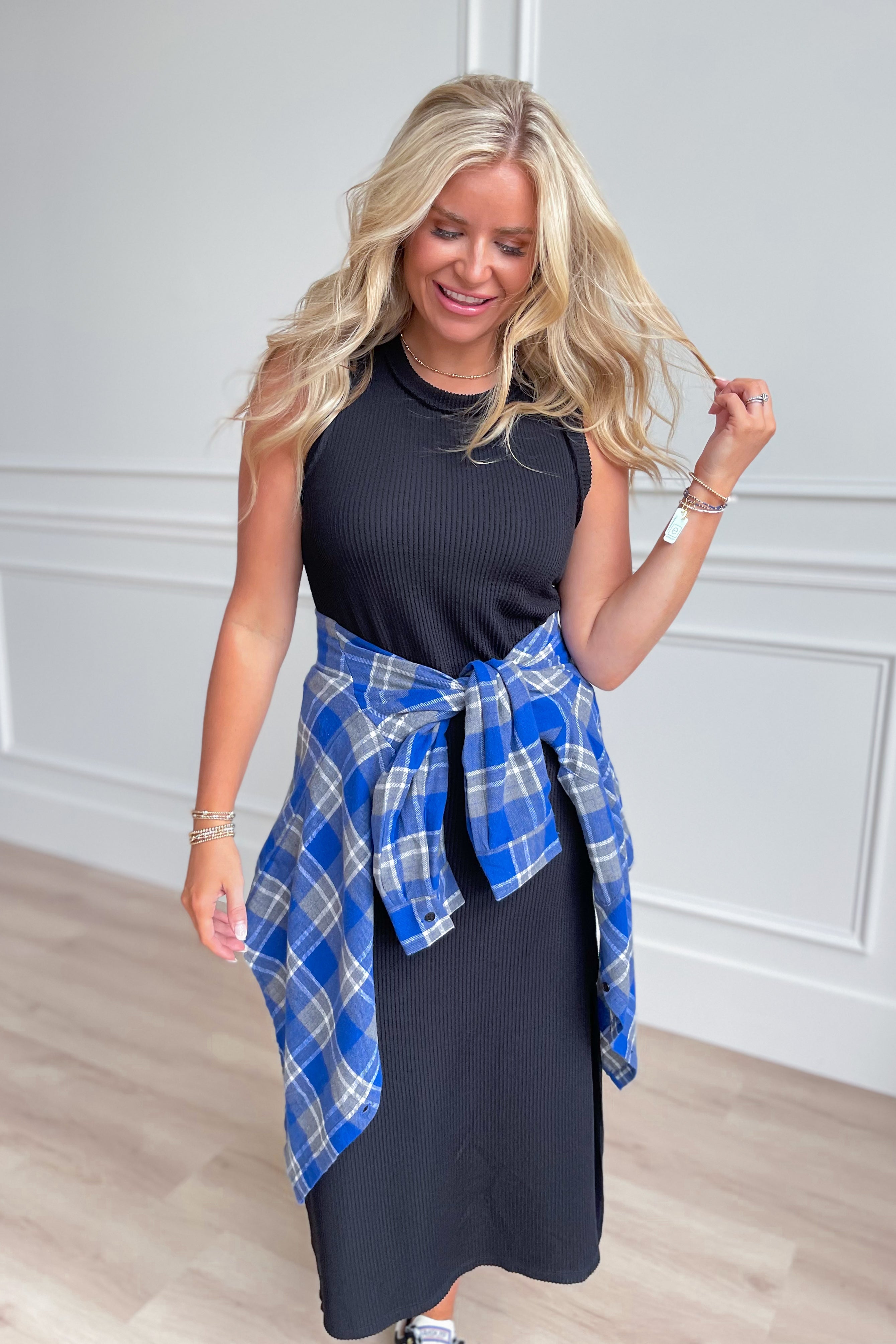 Blakely Ribbed Midi Dress - Be You Boutique