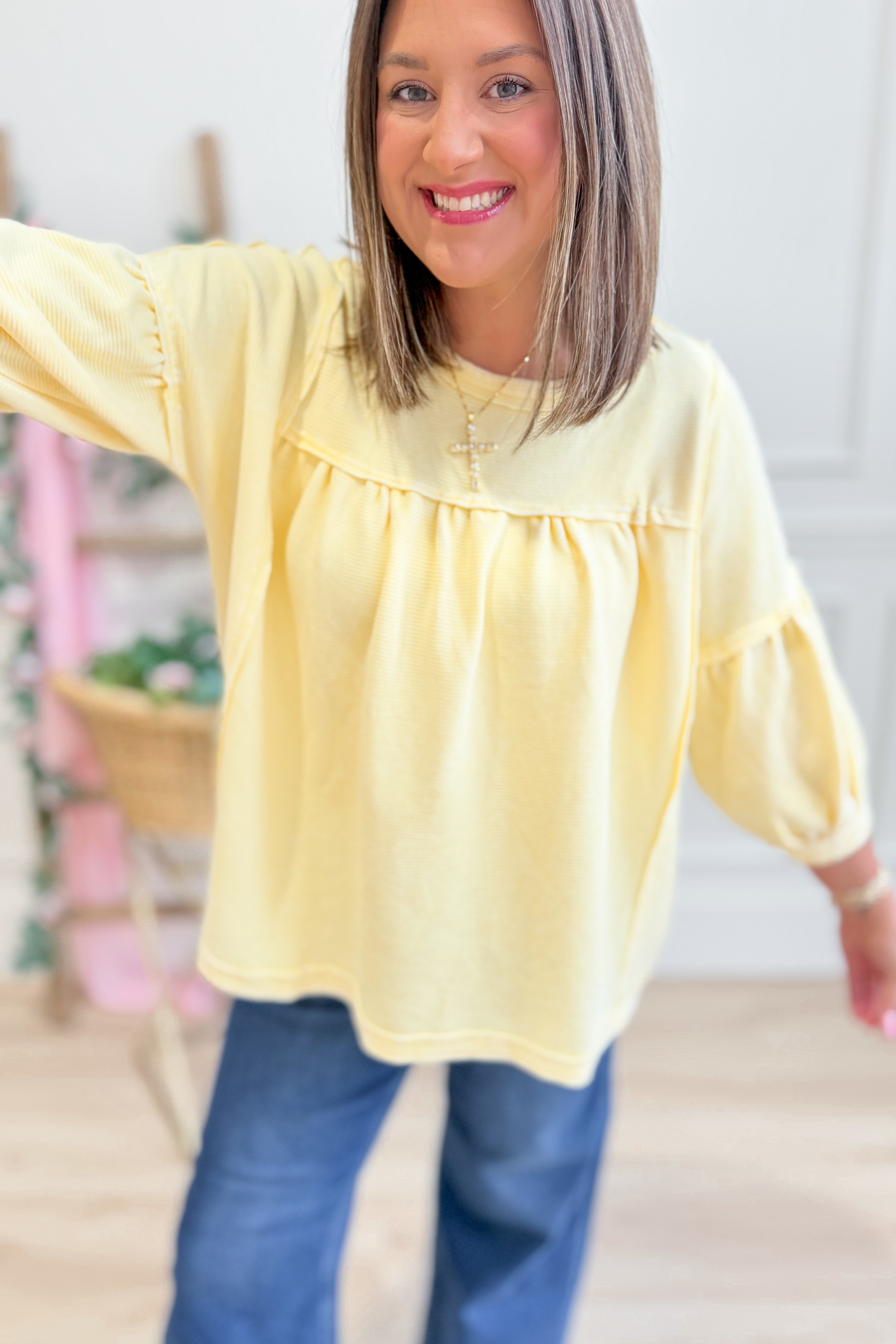 Lenny Textured Knit Long Sleeve Top - Be You Boutique