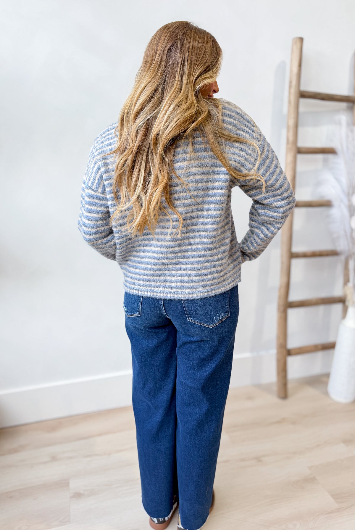 TWENTIFOURTH Chelsea multi-striped sweater, a 132 fall sweater with vibrant horizontal stripes, cozy knit fabric, and a relaxed fit.