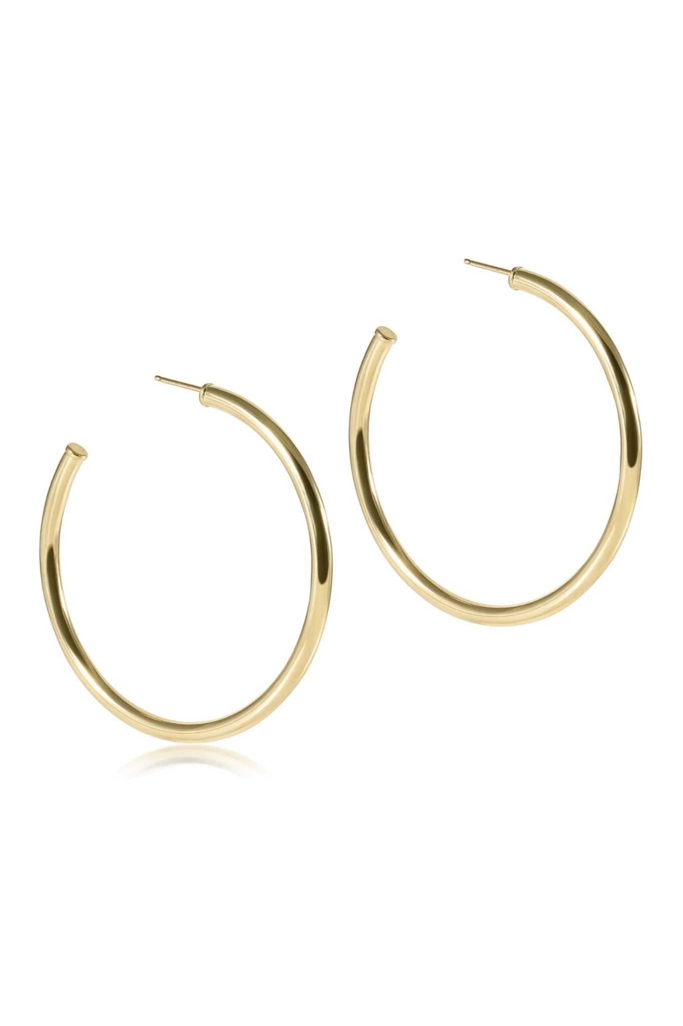 Enewton 2" 3mm Round Gold Post Hoop - Be You Boutique