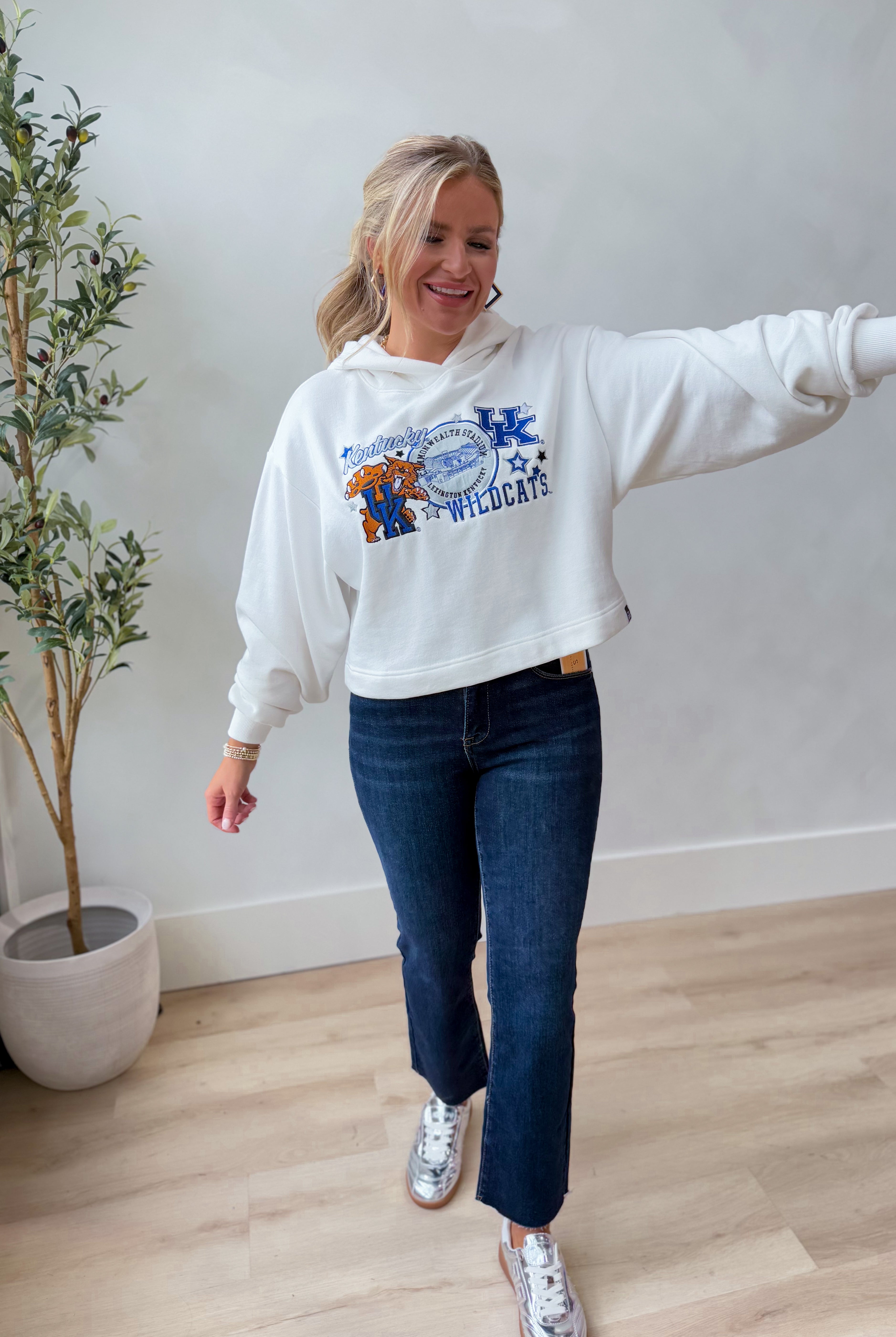 GameDay Social Kentucky Layer Patch Luxe Cropped Hoodie Sweatshirt - Be You Boutique