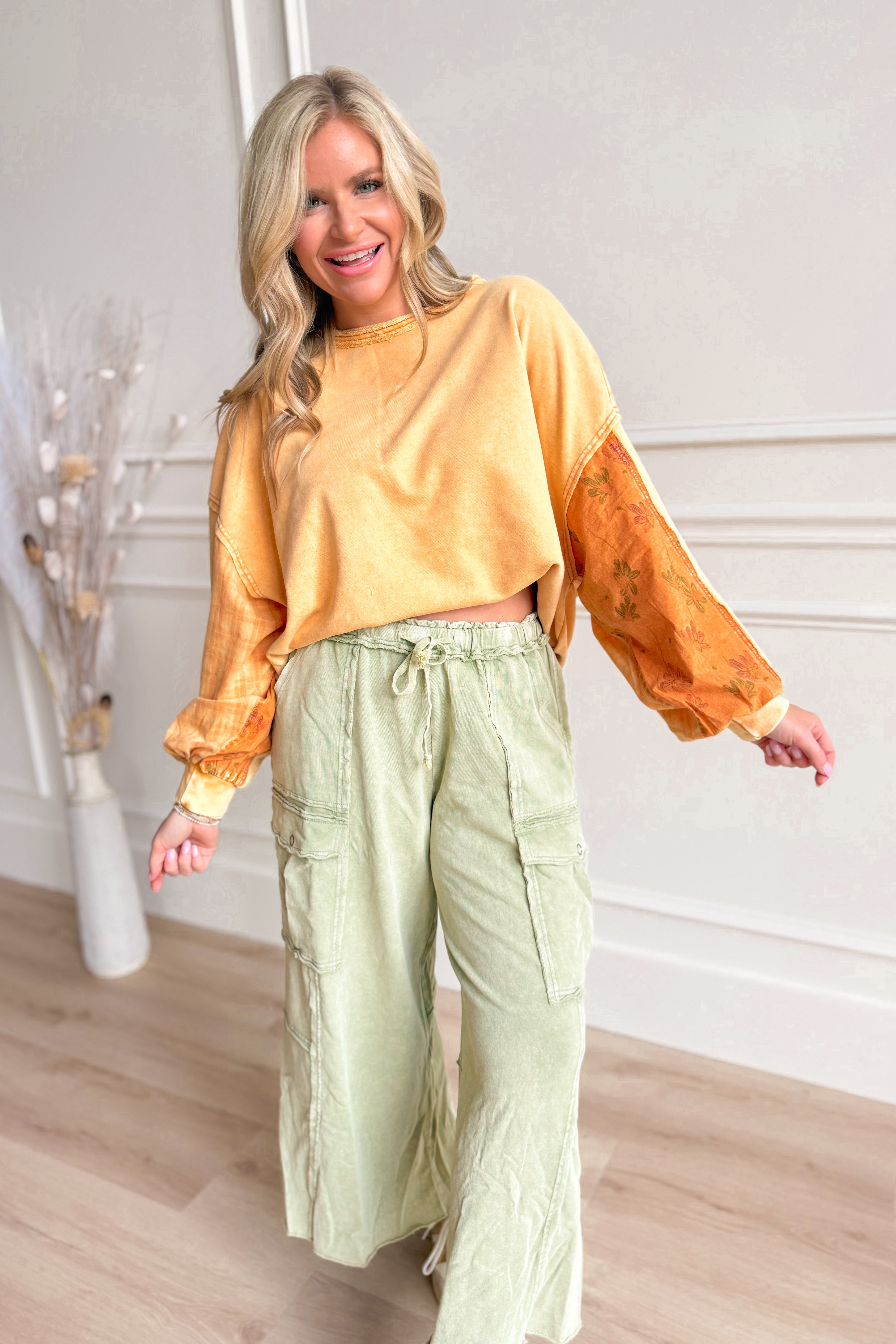 Liz Dolman Sleeve Printed Top - Be You Boutique