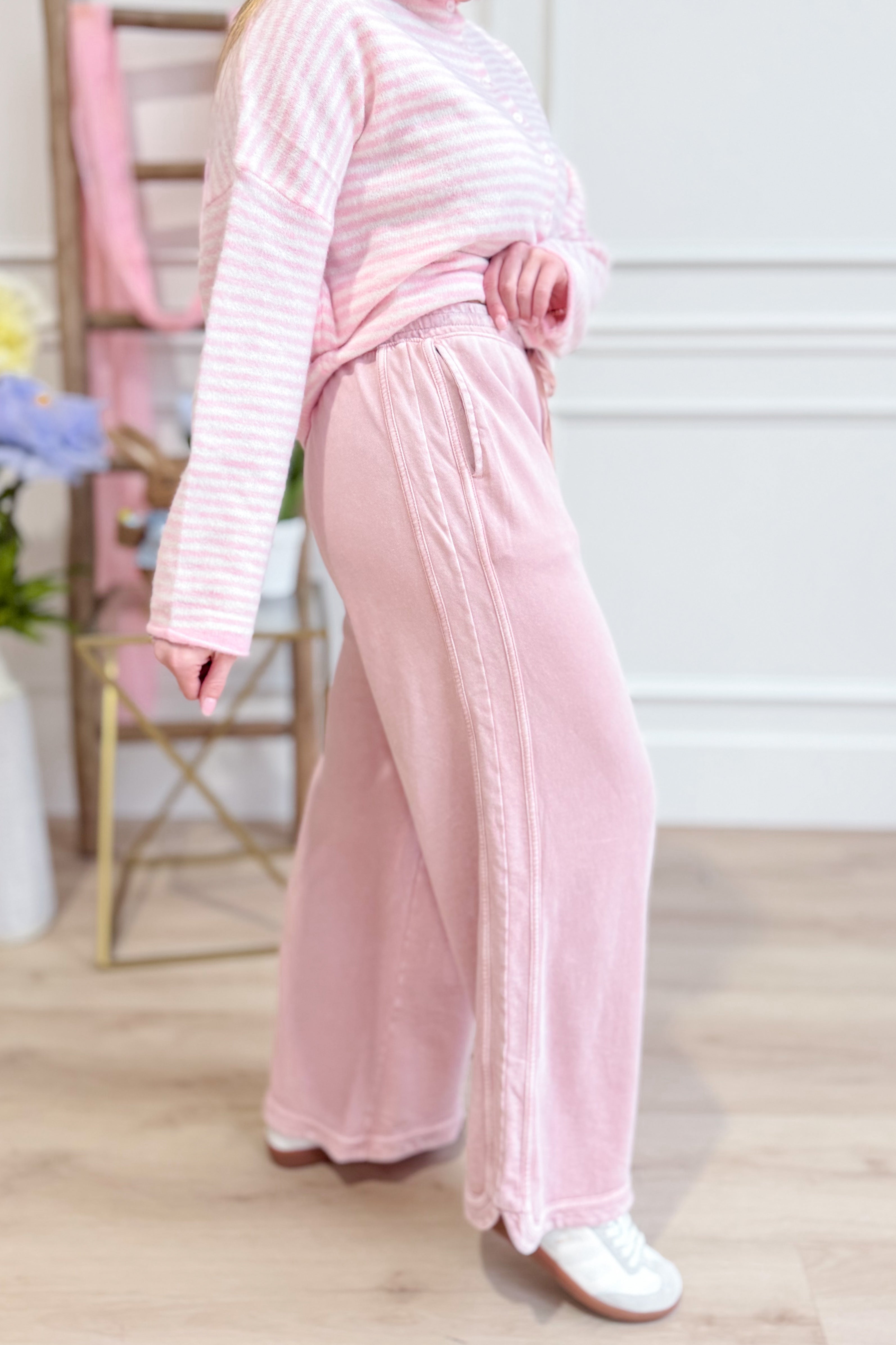 Cooper Washed Terry Knit Pant - Be You Boutique